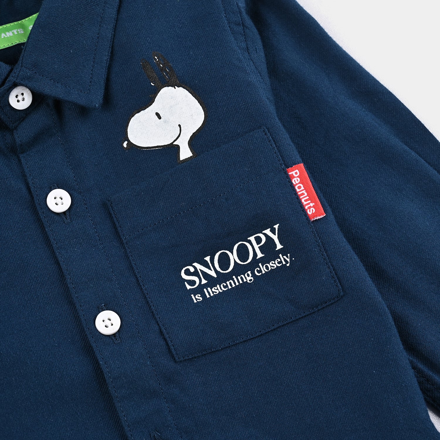 Infant Boys Cotton Twill Shirt - Blue - Image 3