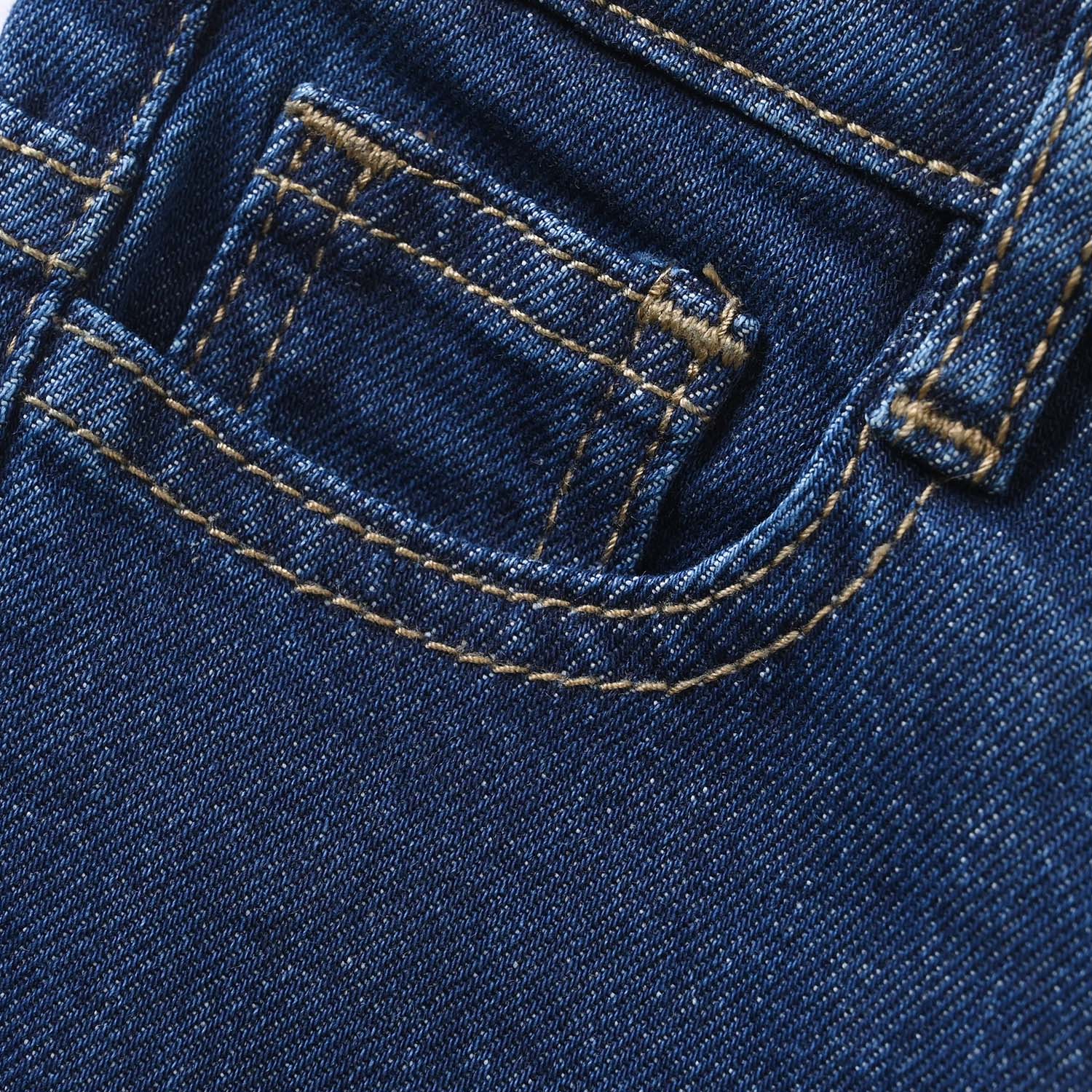 Infant Boys Denim Rigid Pants - Dark Blue - Image 2
