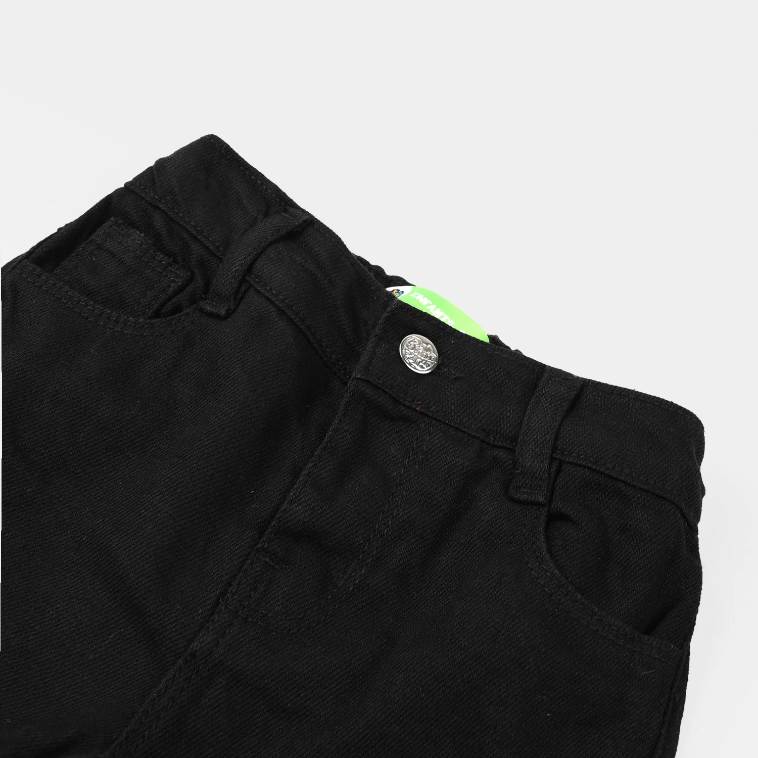 Infant Boys Denim Rigid Shorts Basic -BLACK - Image 2