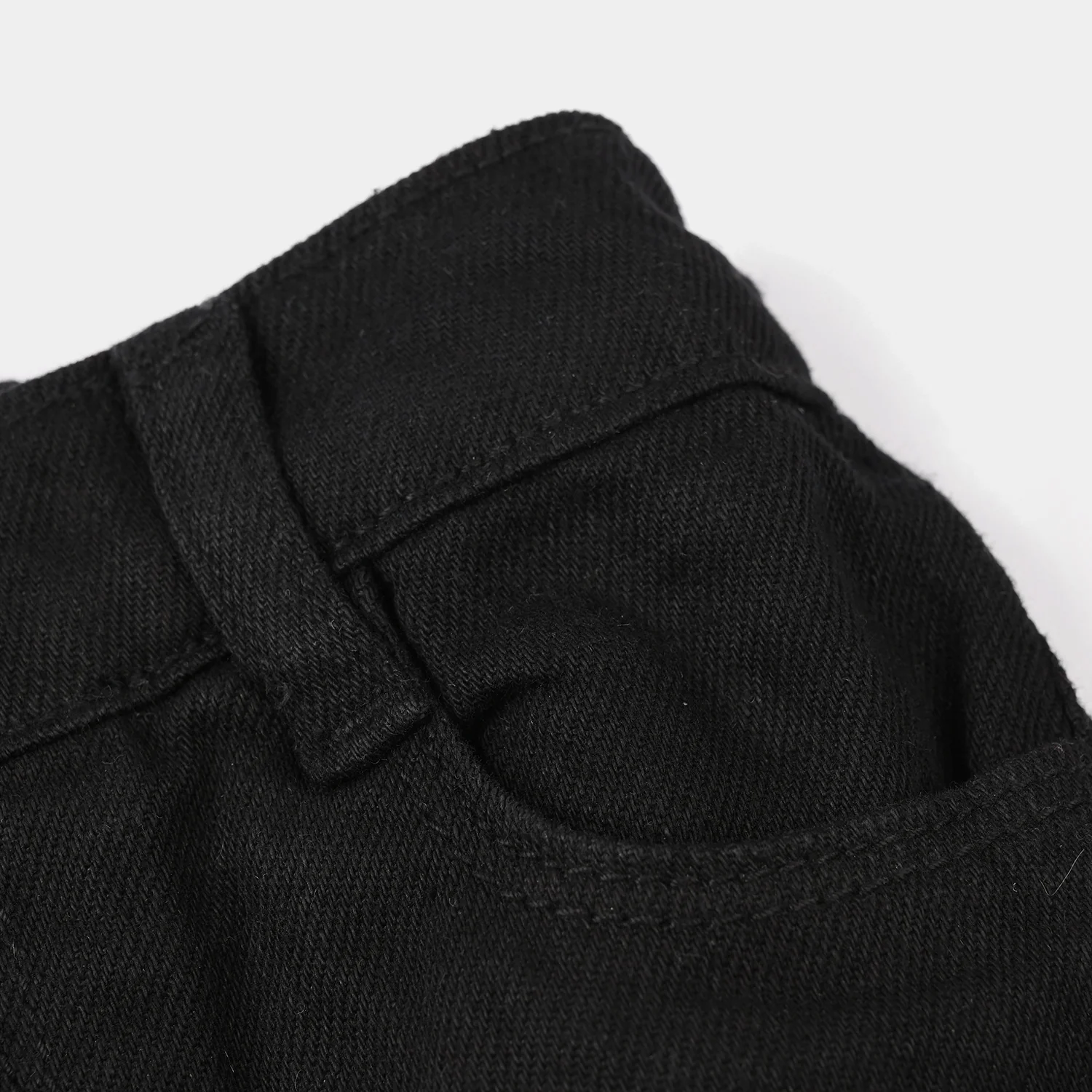 Infant Boys Denim Rigid Shorts Basic -BLACK - Image 3