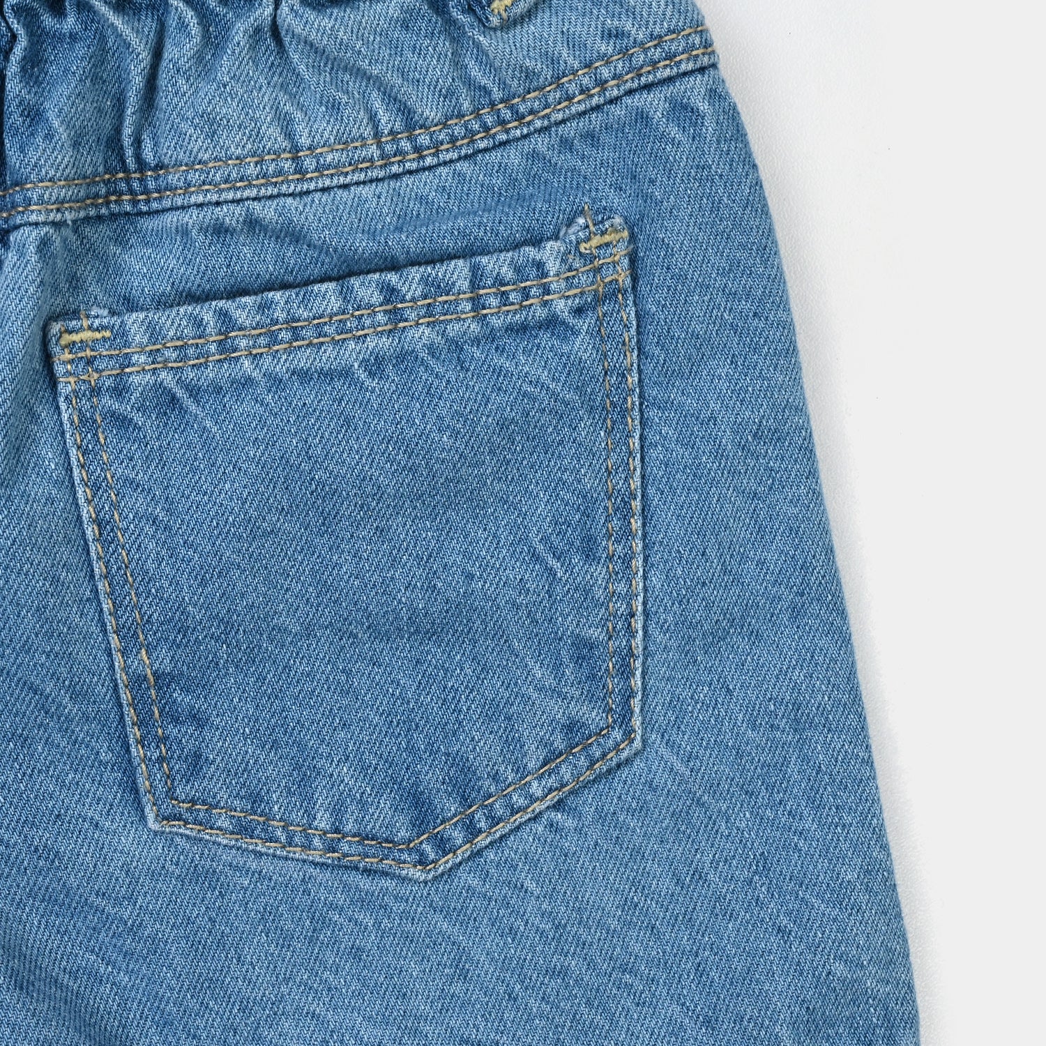 Infant Boys Denim Rigid Shorts Basic - Light Blue - Image 3