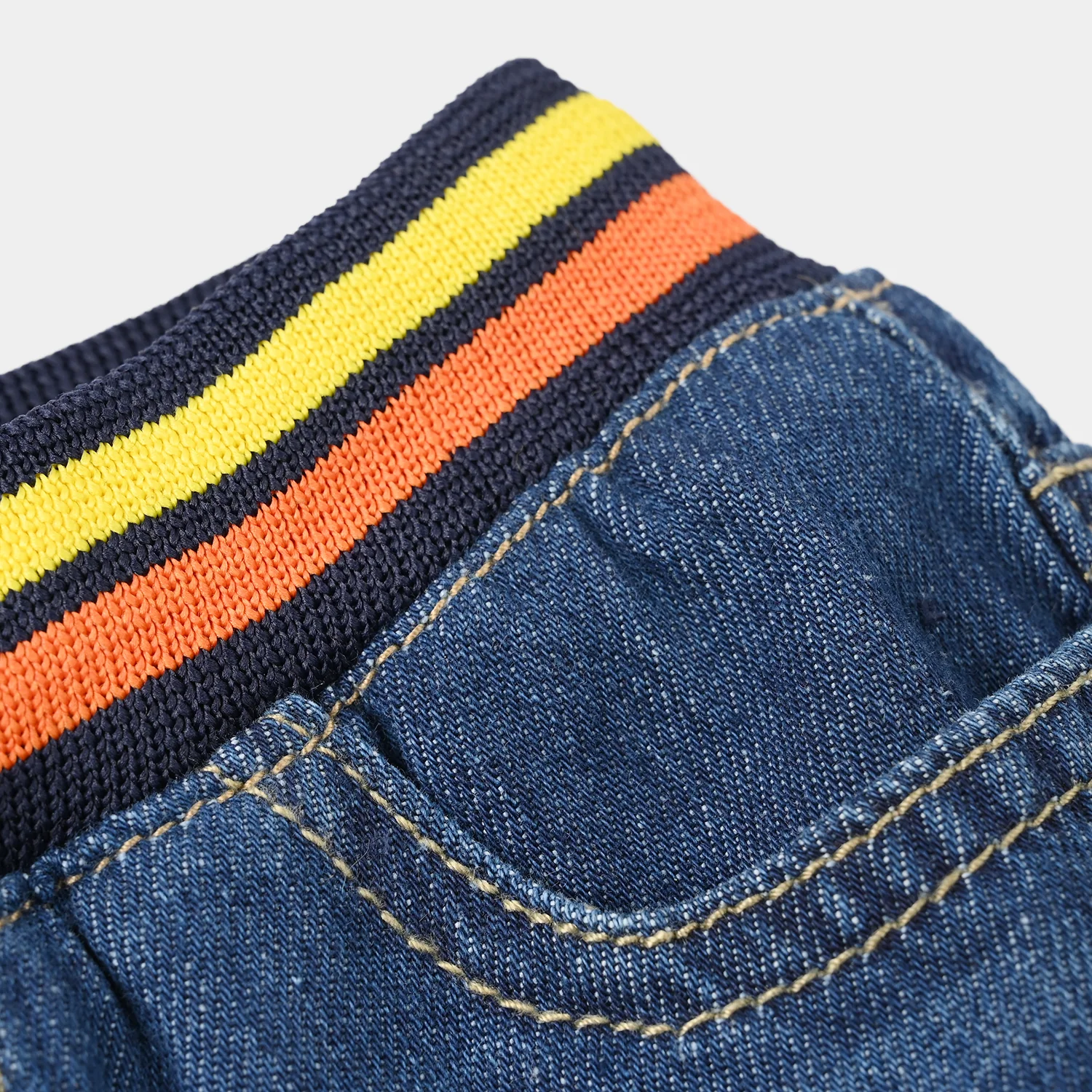 Infant Boys Denim Rigid Shorts Character - Dark Blue - Image 3
