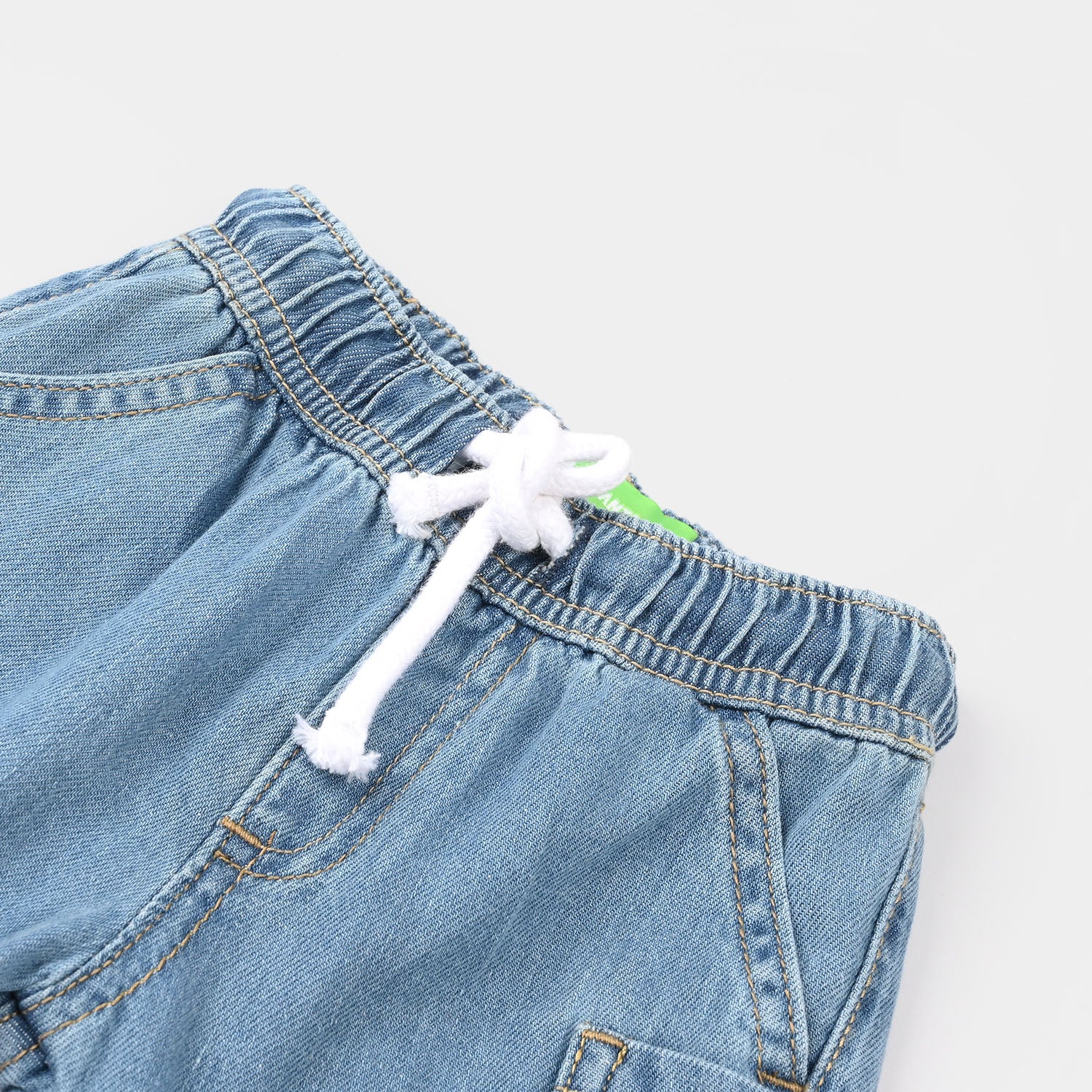 Infant Boys Denim Rigid Short - Light Blue - Image 3