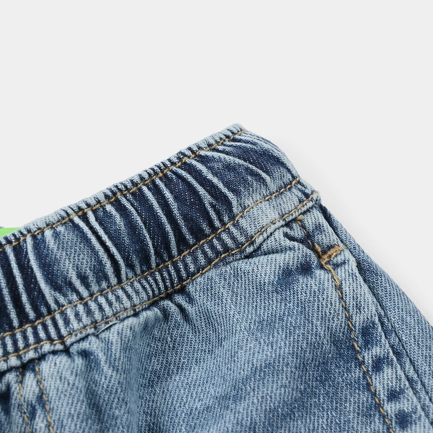 Infant Boys Denim Rigid Shorts - Light Blue - Image 2