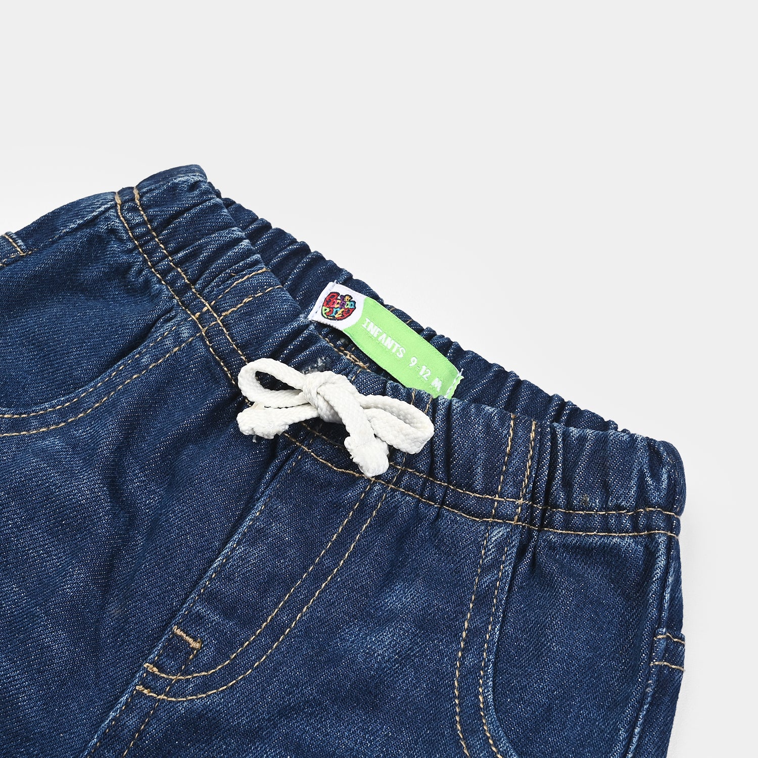 Infant Boys Denim Rigid Shorts - Dark Blue - Image 3