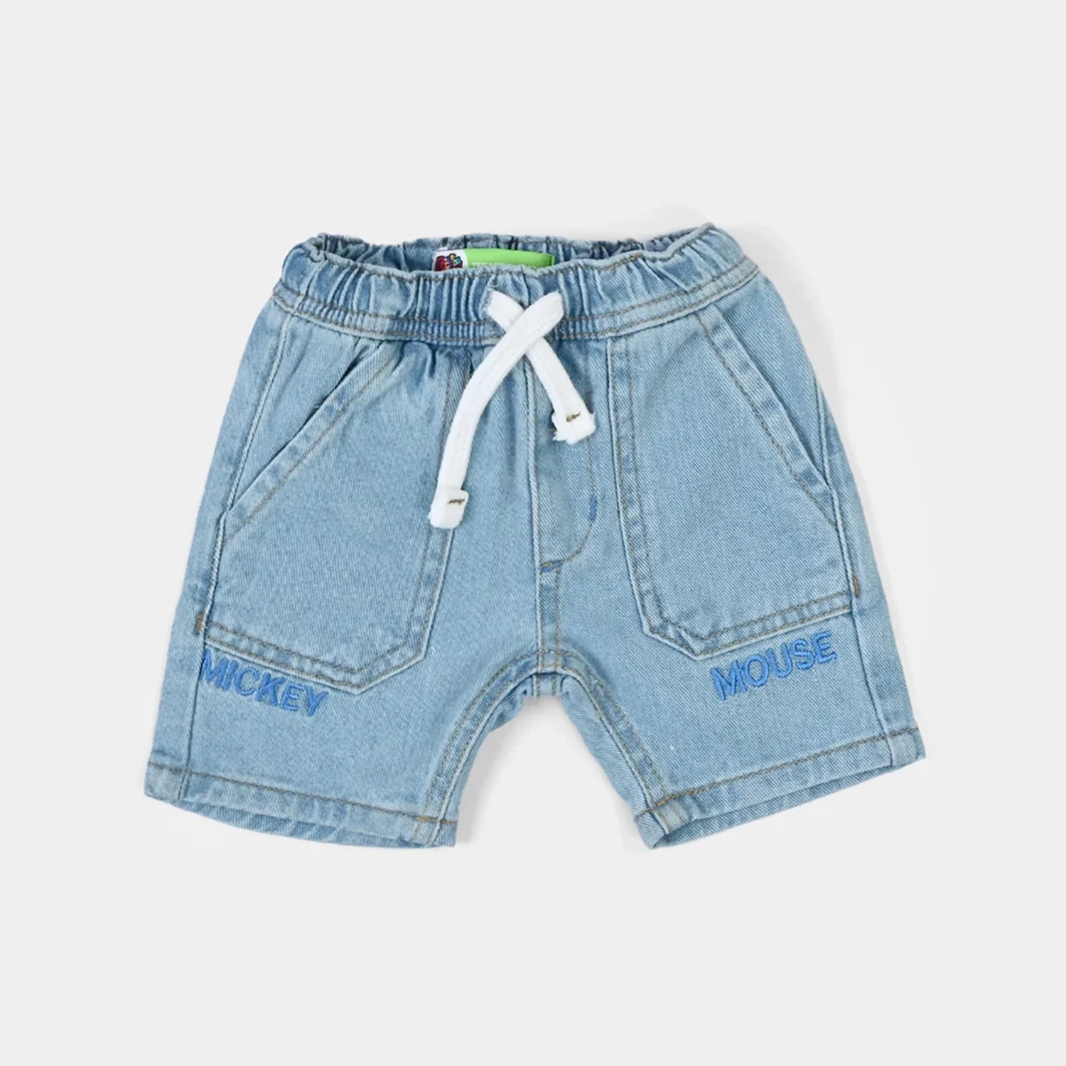 Infant Boys Denim Rigid Shorts Character - Light Blue