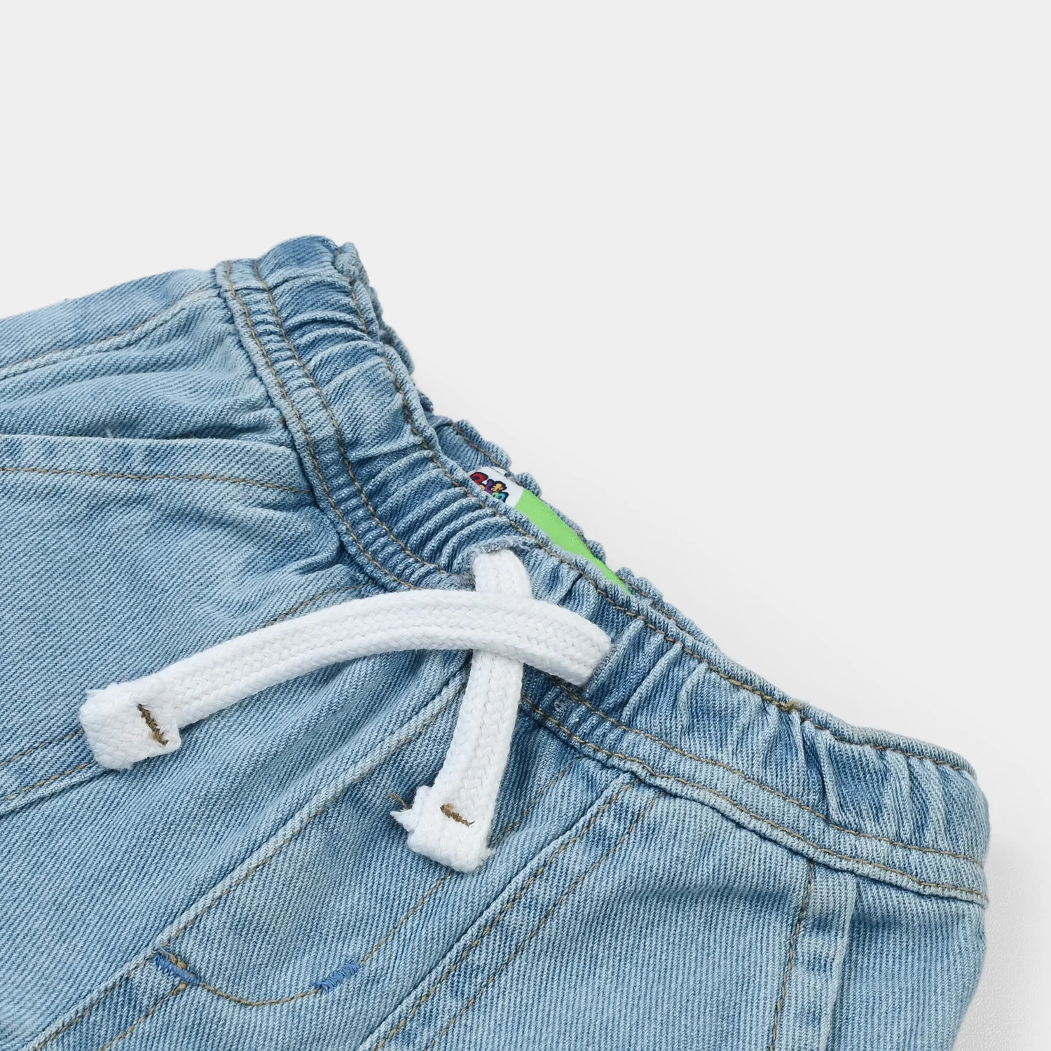 Infant Boys Denim Rigid Shorts Character - Light Blue - Image 2