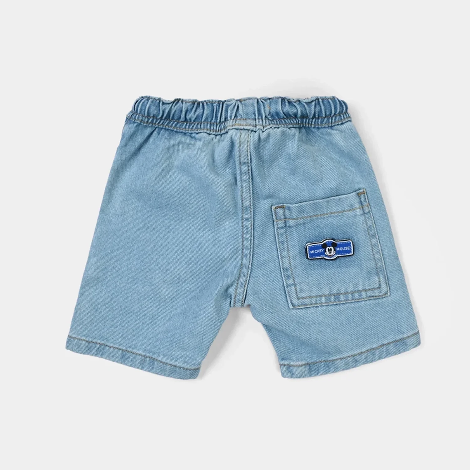 Infant Boys Denim Rigid Shorts Character - Light Blue - Image 4