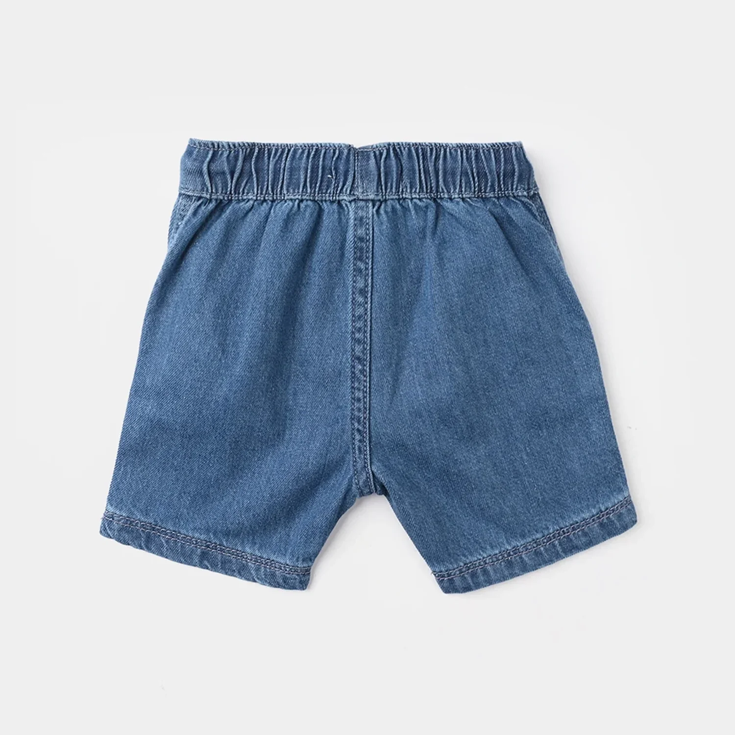 Infant Boys Denim Rigid Shorts (Mini Gentleman)- Mid Blue - Image 4