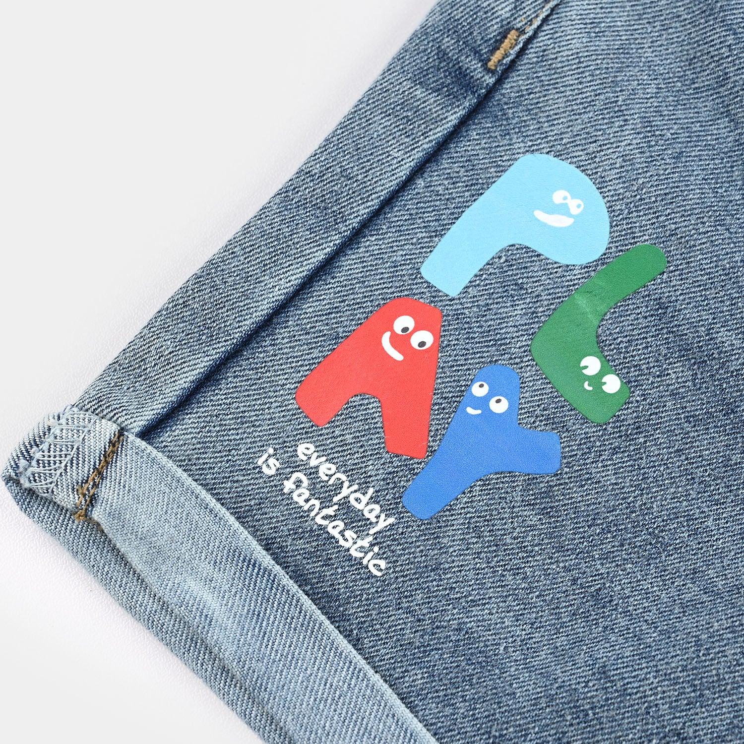 Infant Boys Denim rigid SHORT PLAY-Mid Blue - Image 3