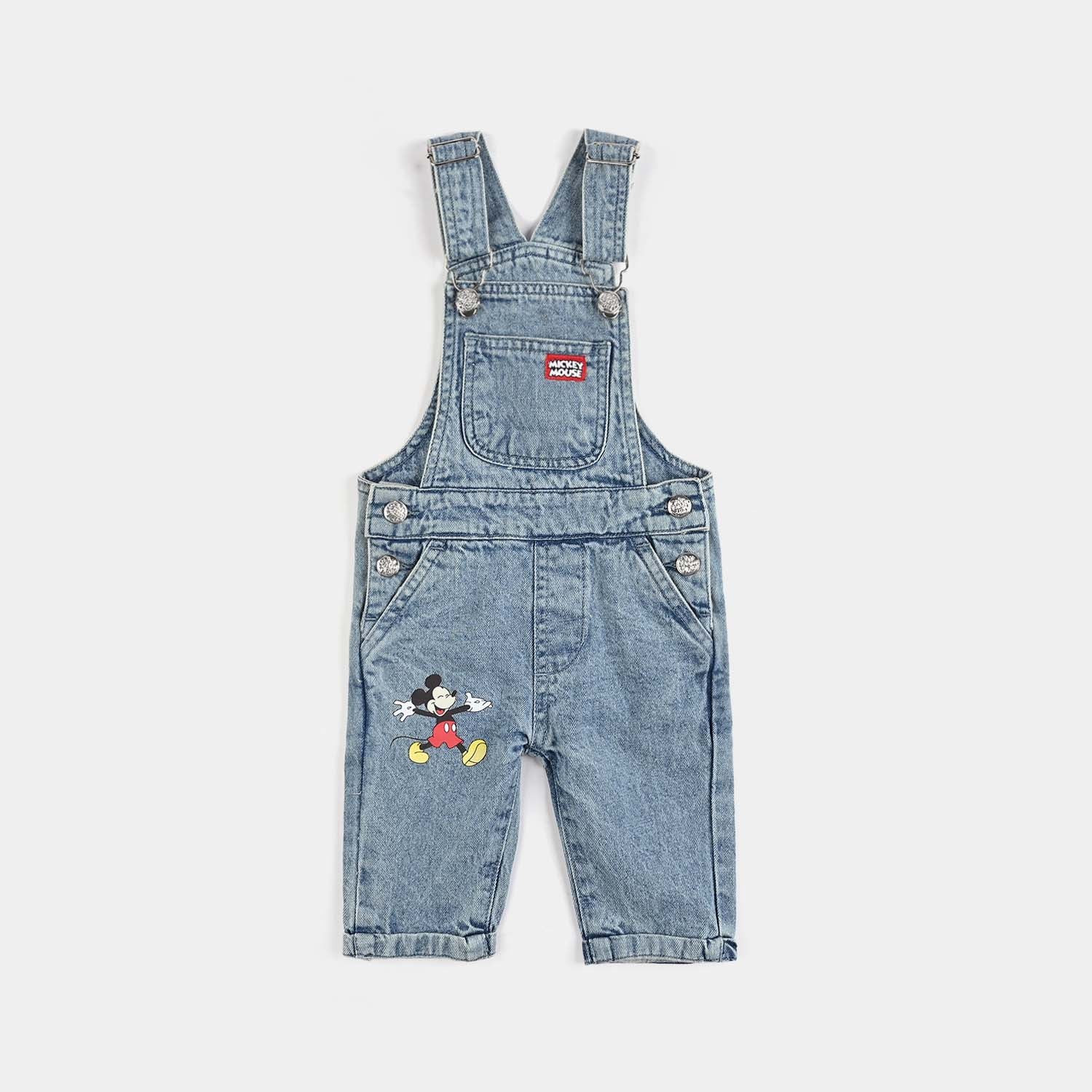 Infant Boys Denim Stretch Dangri-Mid Blue