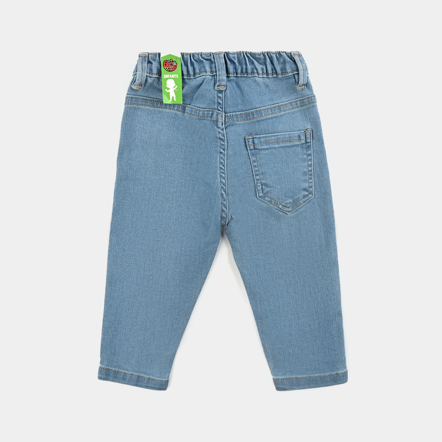 Infant Boys Denim Stretch Pant Cars-Light Blue - Image 4