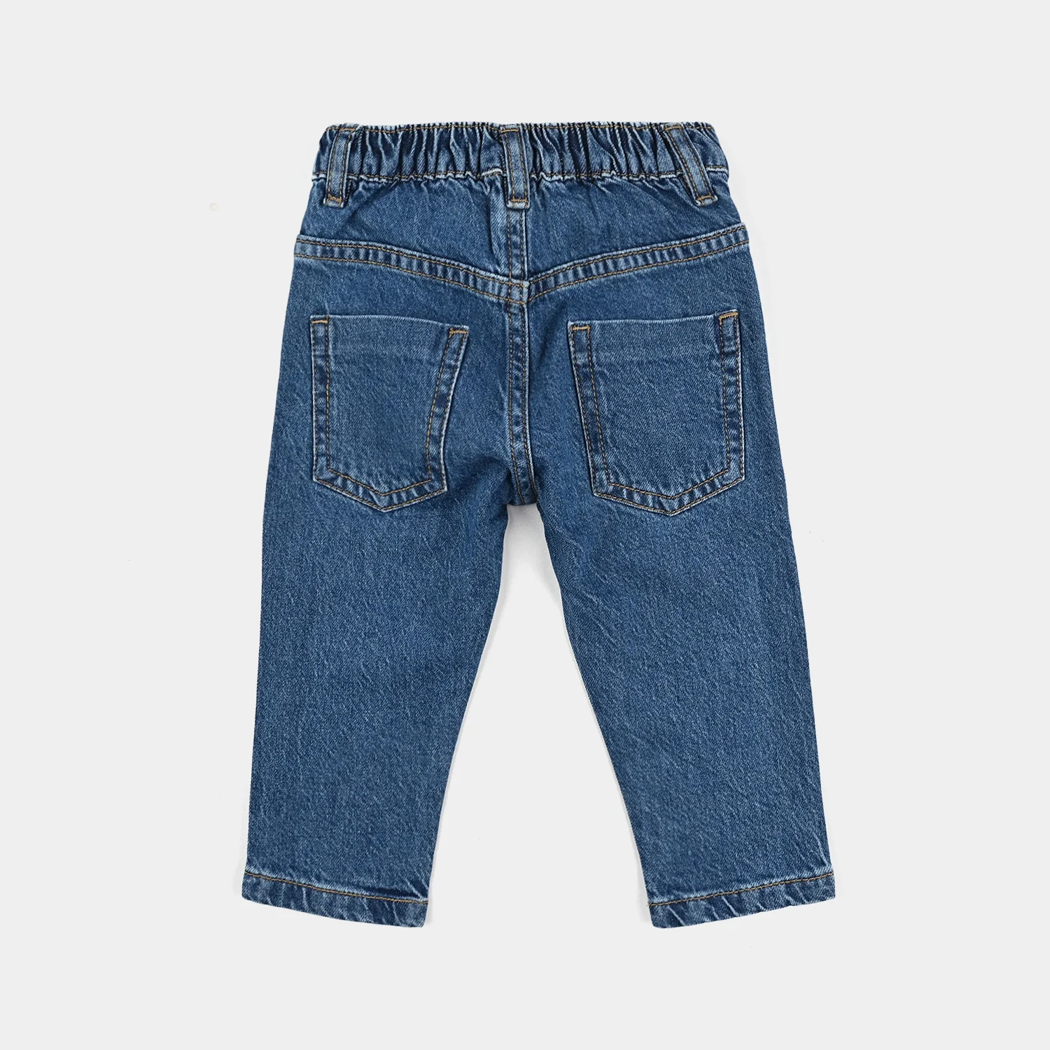 Infant Boys Denim Stretch Pant - Mid Blue - Image 3