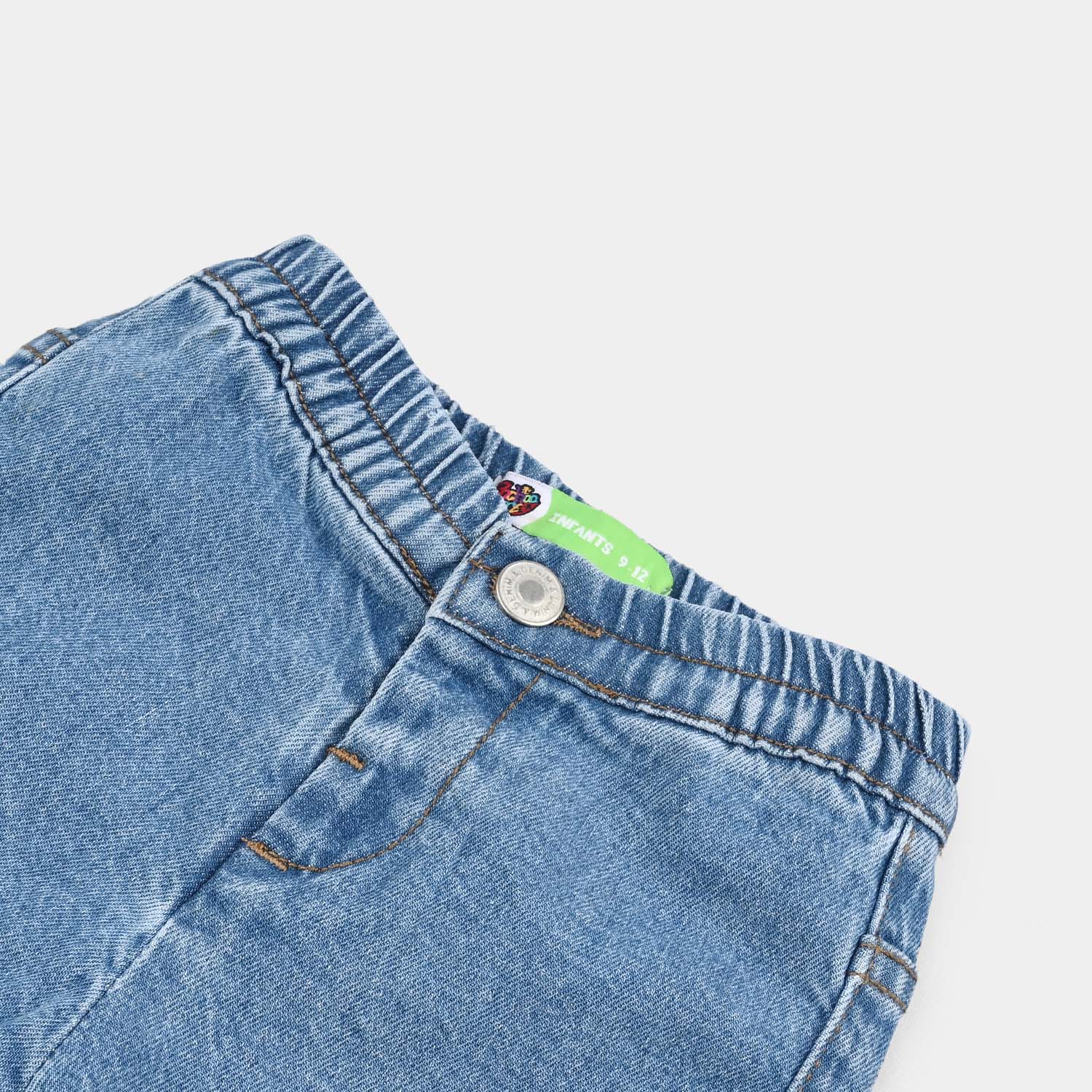 Infant Boys Denim Stretch Pant Cut & Sew-LT.Blue - Image 2