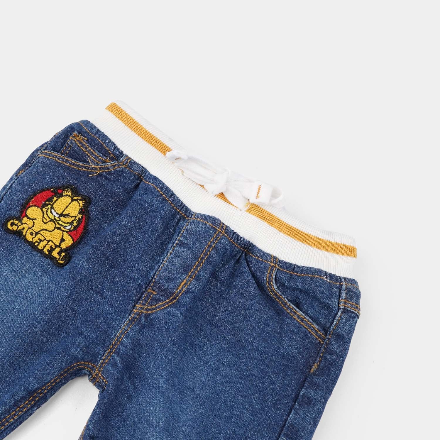 Infant Boys Denim Stretch Pant Garfield-DARK BLUE - Image 2