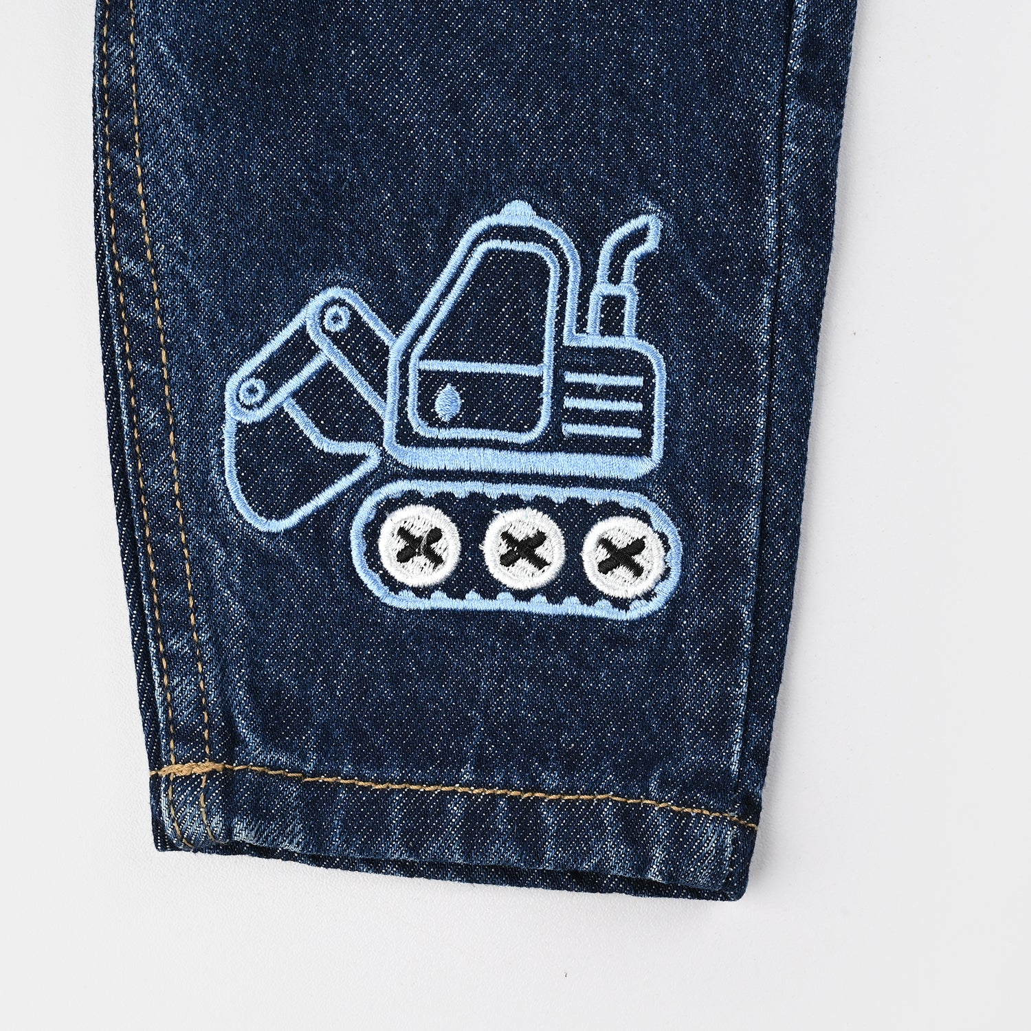 Infant Boys Denim Stretch Pant Lets Dig-DARK BLUE - Image 3