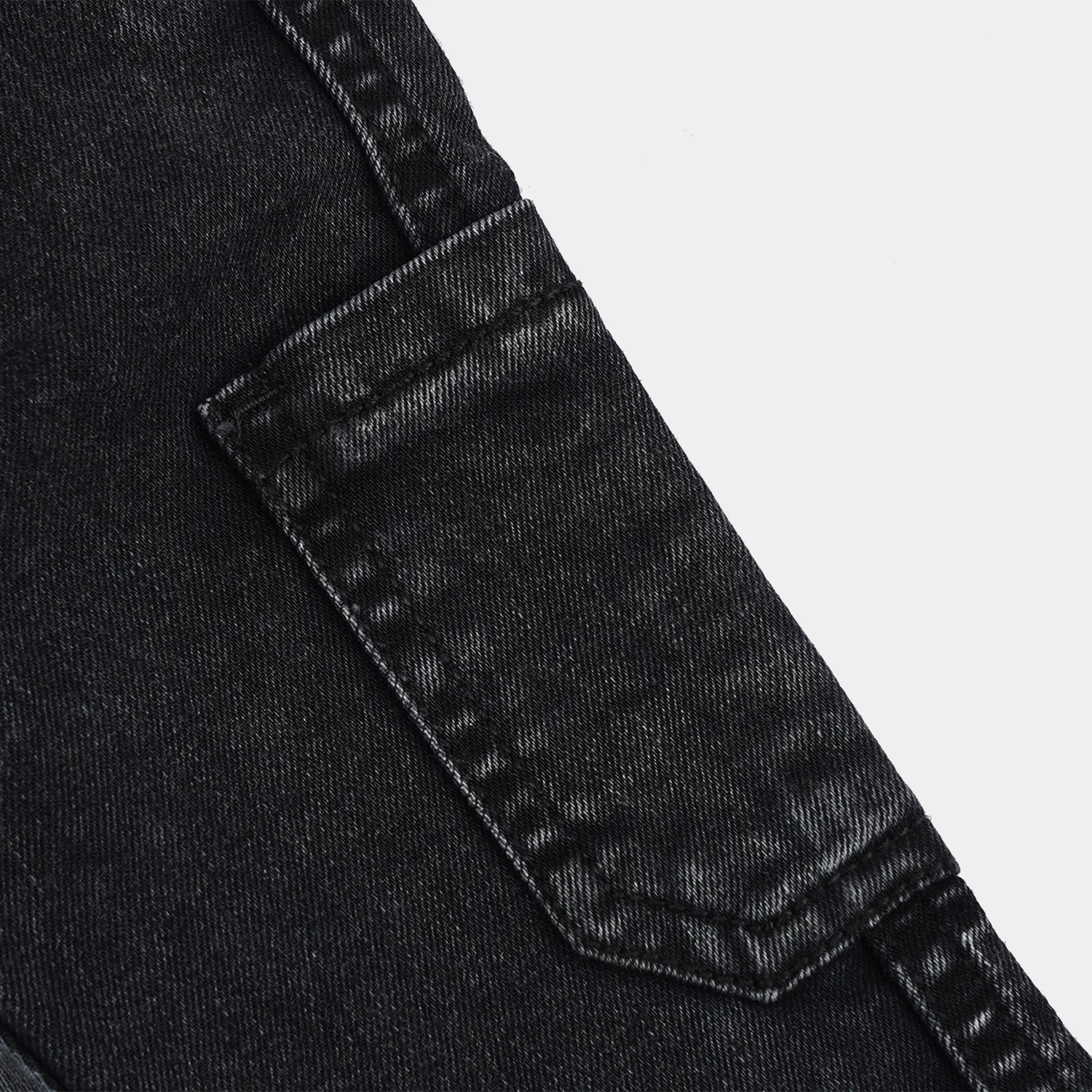 Infant Boys Denim Stretch Pant - Black - Image 3