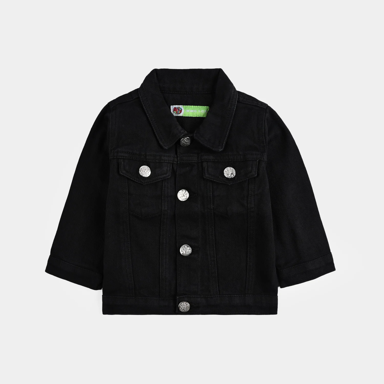 Infant Boys Denim Stretch Woven Jacket - Black