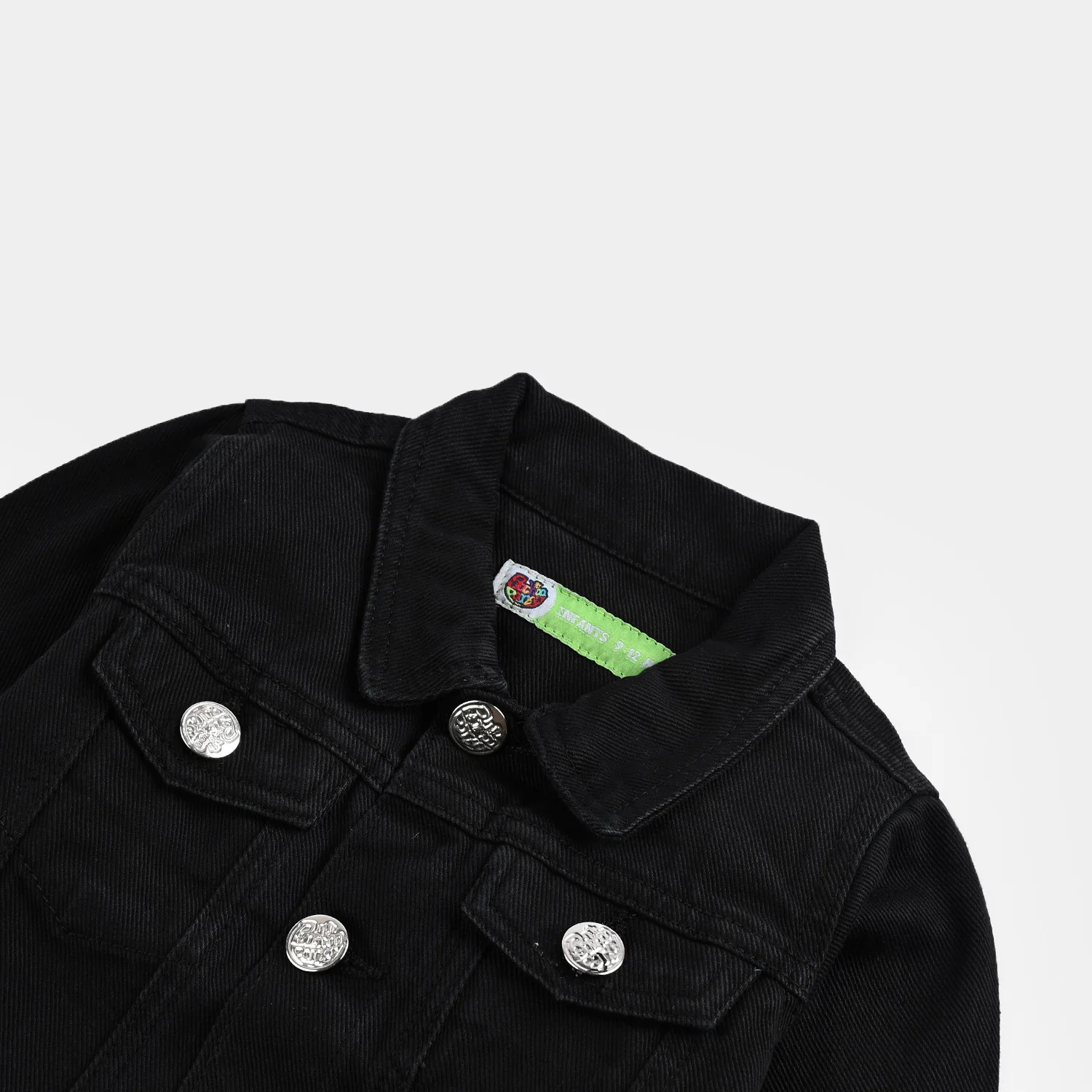Infant Boys Denim Stretch Woven Jacket - Black - Image 2