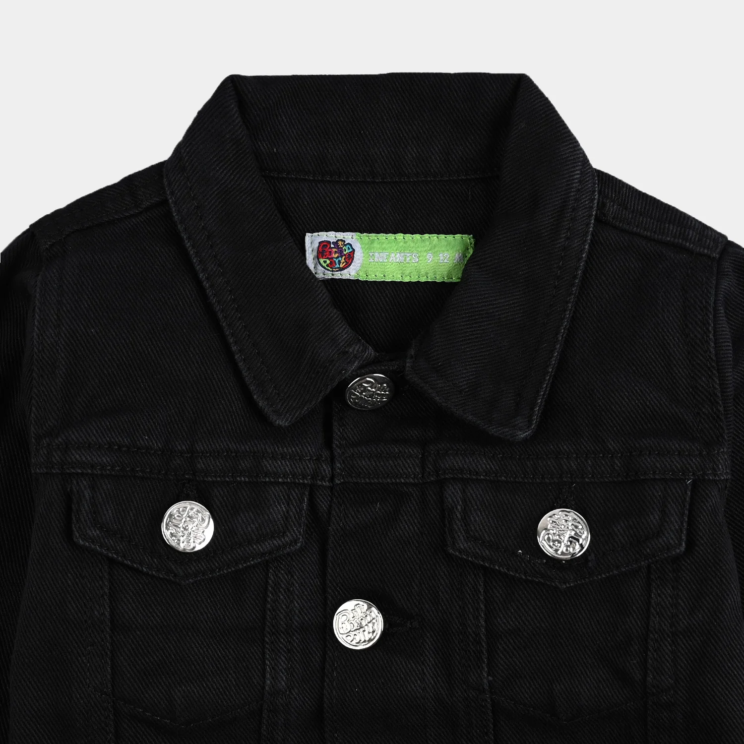 Infant Boys Denim Stretch Woven Jacket - Black - Image 3