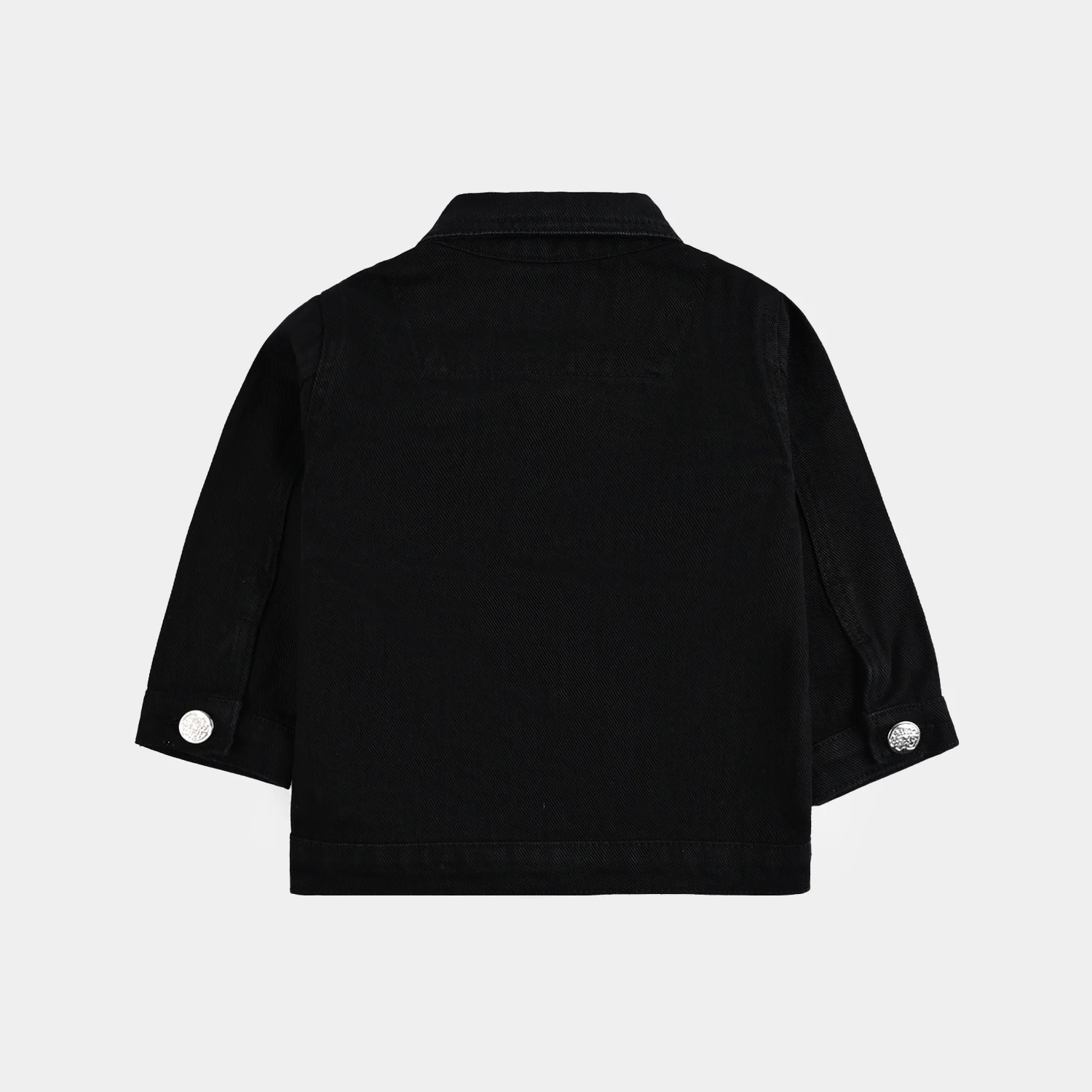 Infant Boys Denim Stretch Woven Jacket - Black - Image 4
