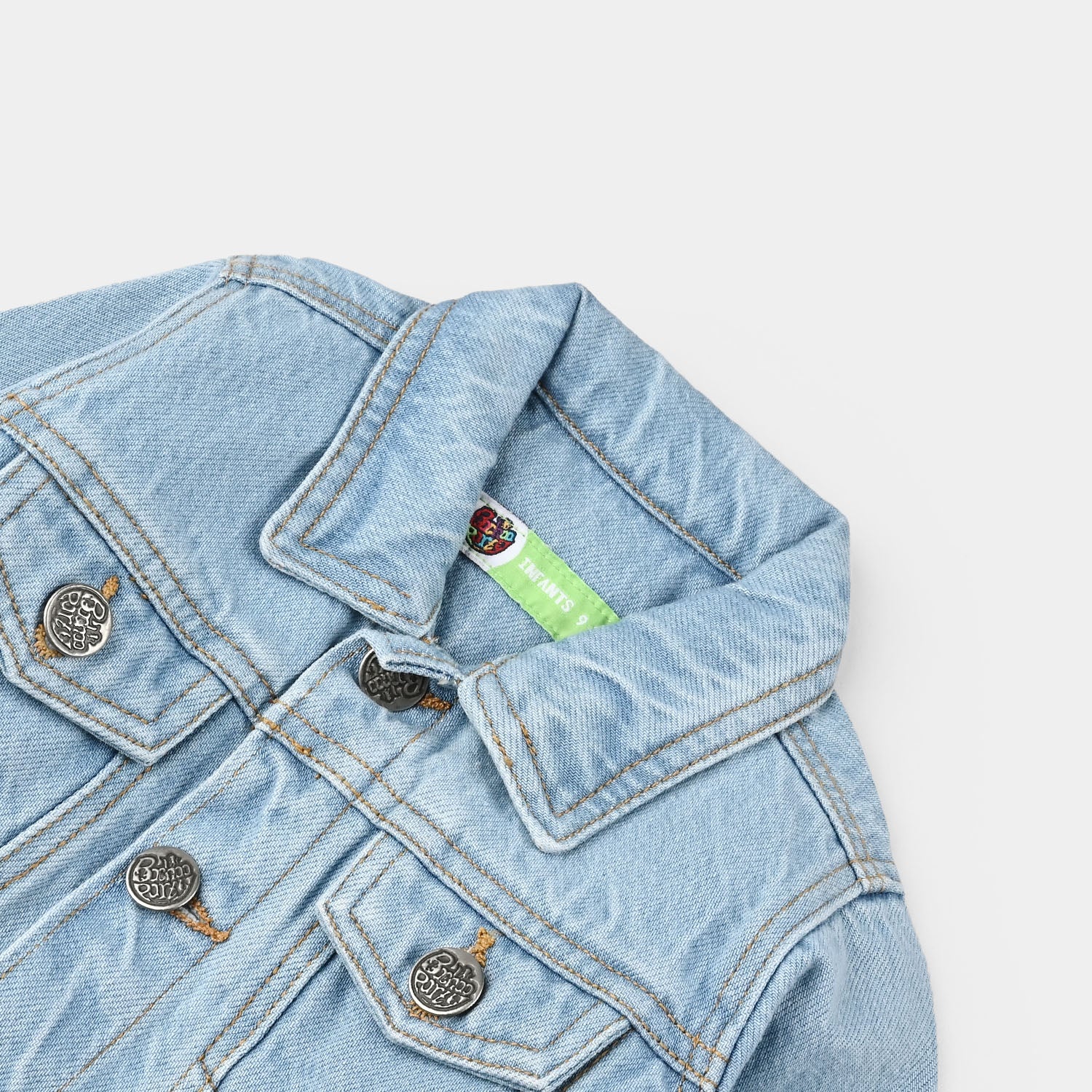 Infant Boys Denim Stretch Woven Jacket Basic-Light Blue - Image 2