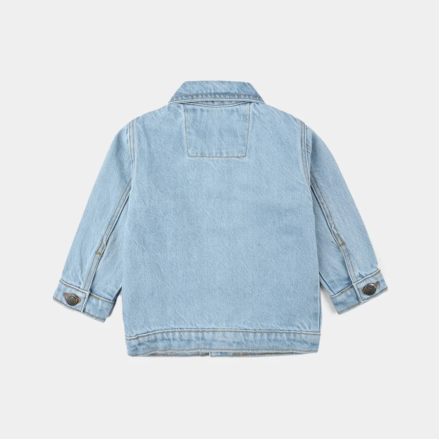 Infant Boys Denim Stretch Woven Jacket Basic-Light Blue - Image 3