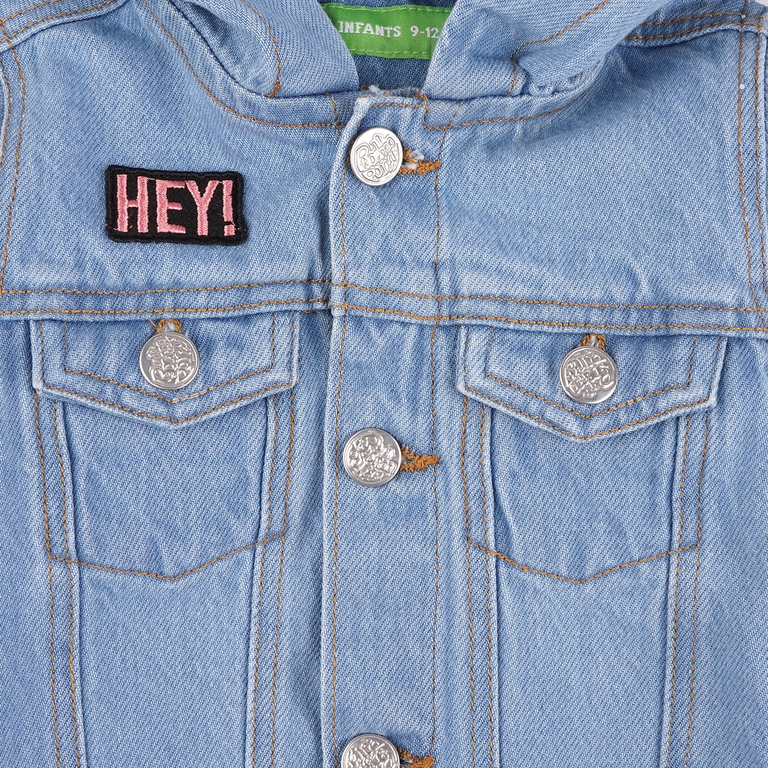 Infant Boys Denim Stretch Woven Jacket Hey-Ice Blue - Image 2