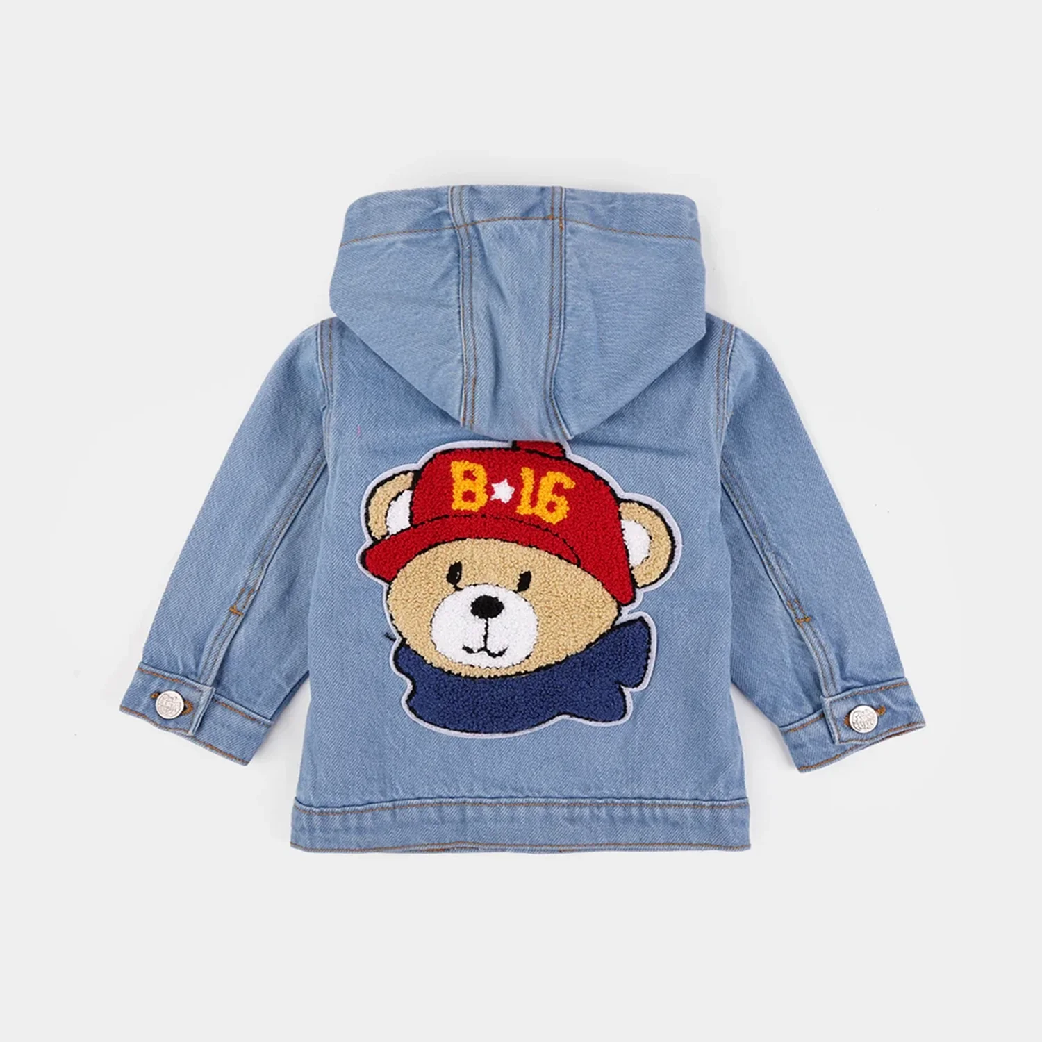 Infant Boys Denim Stretch Woven Jacket Hey-Ice Blue - Image 3