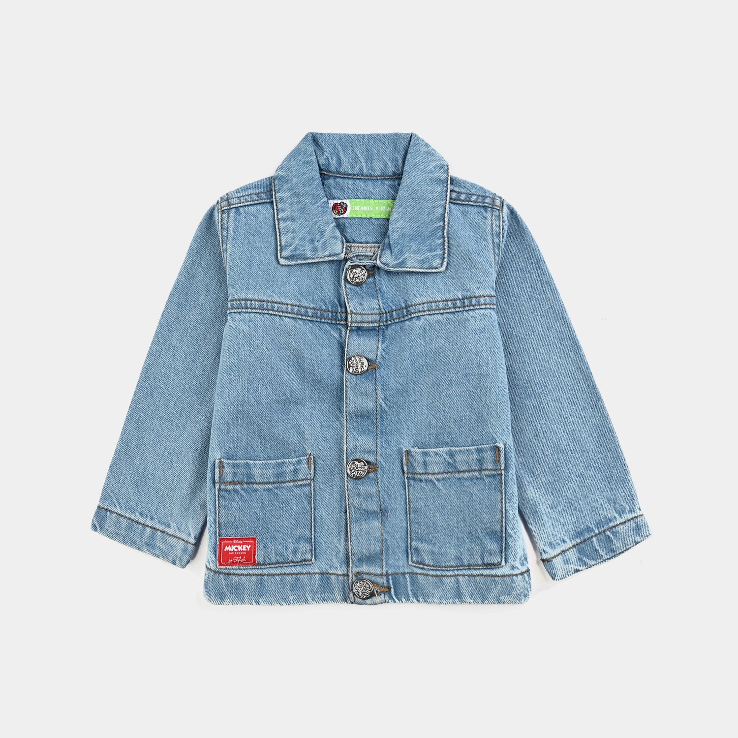 Infant Boys Denim Stretch Woven Jacket - Light Blue