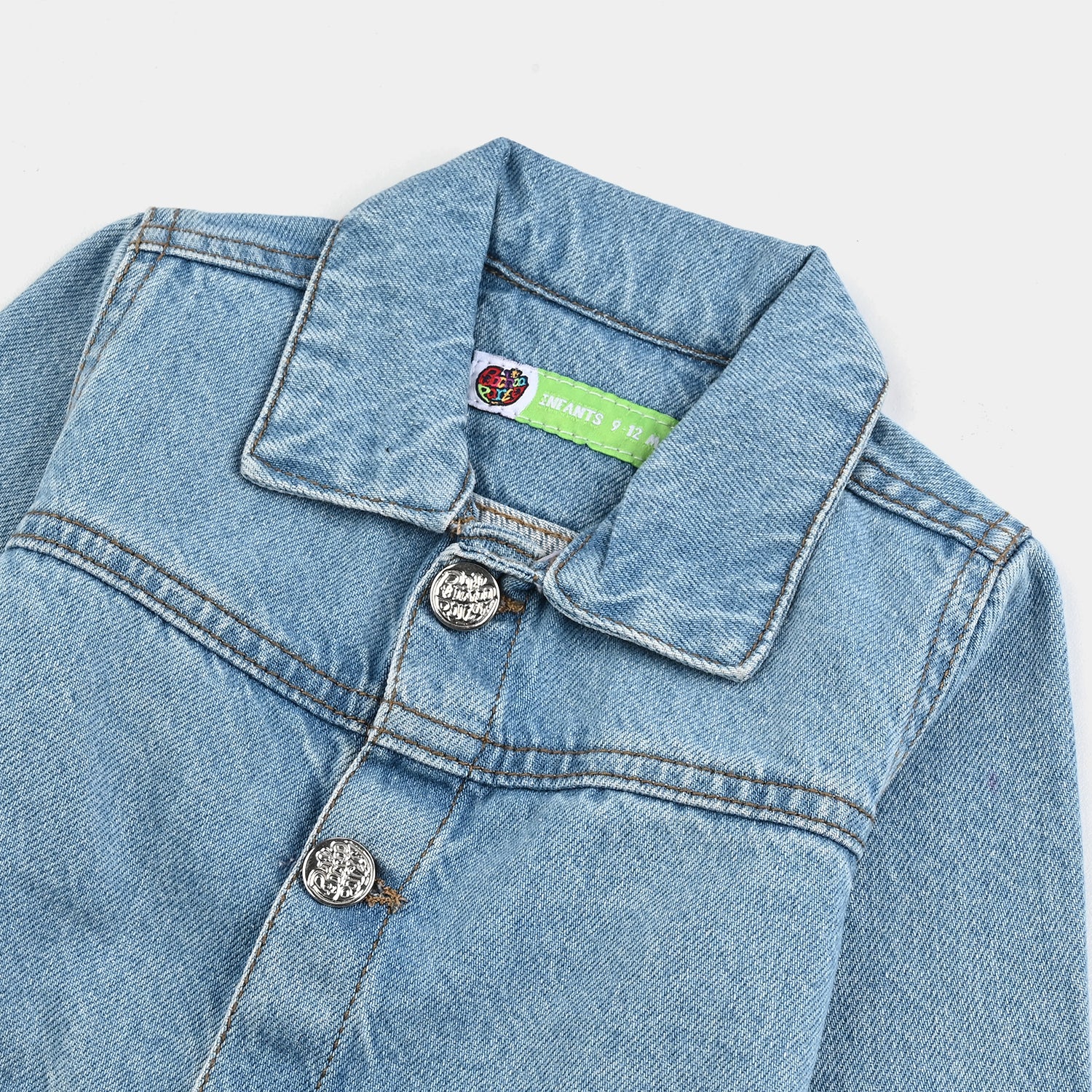 Infant Boys Denim Stretch Woven Jacket - Light Blue - Image 2