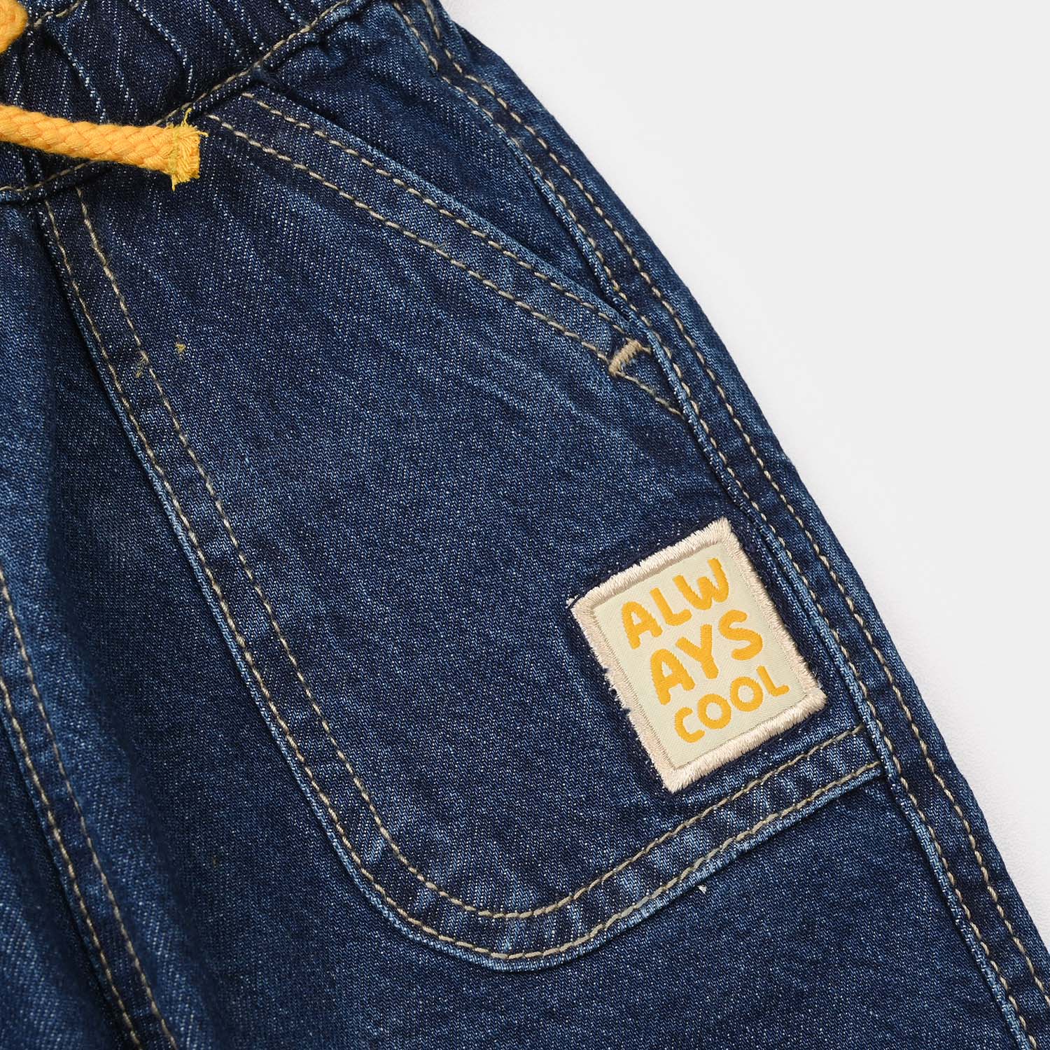 Infant Boys Denim Viscose Pants (Always Cool) – Dark Blue - Image 2