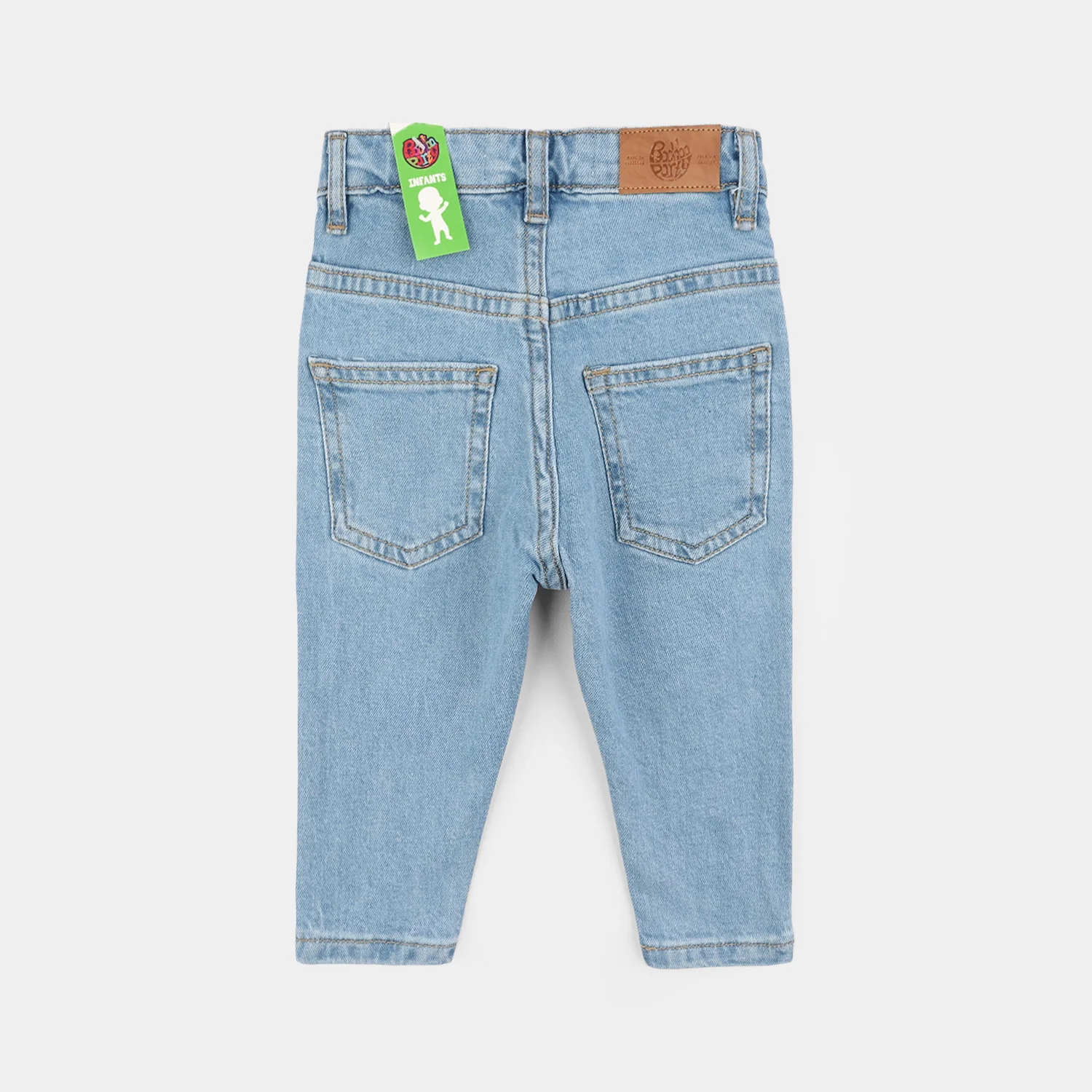 Infant Boys Denim Viscose Pants Basic - Light Blue - Image 4