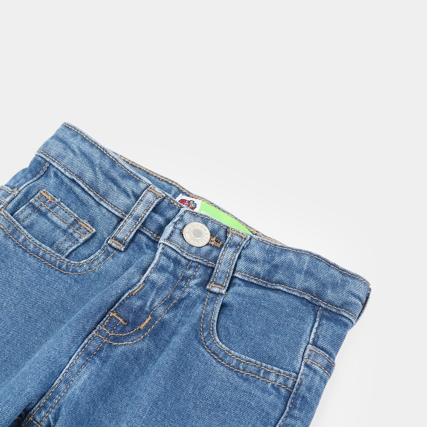 Infant Boys Denim Viscose Pants Basic-Mid Blue - Image 2
