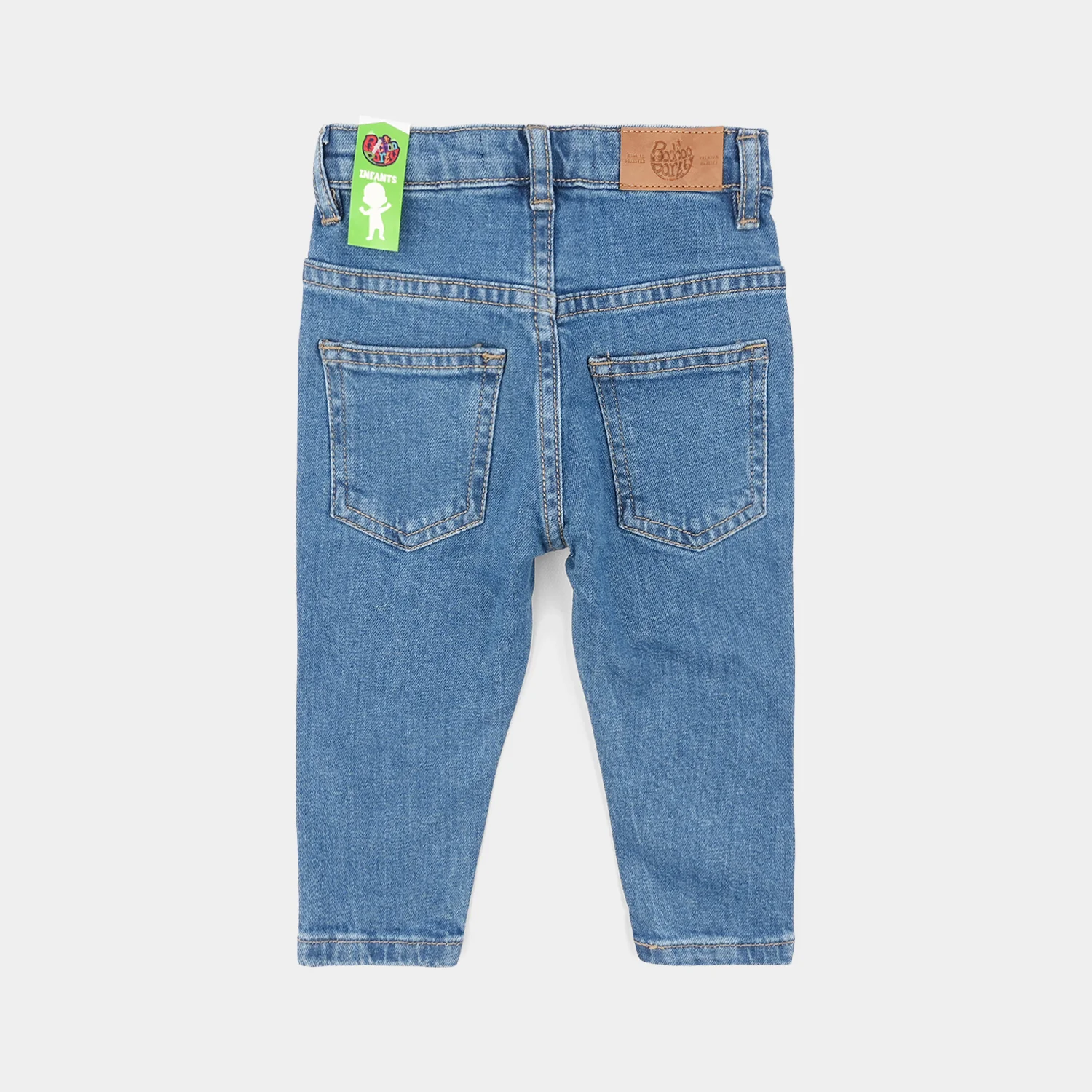 Infant Boys Denim Viscose Pants Basic-Mid Blue - Image 4