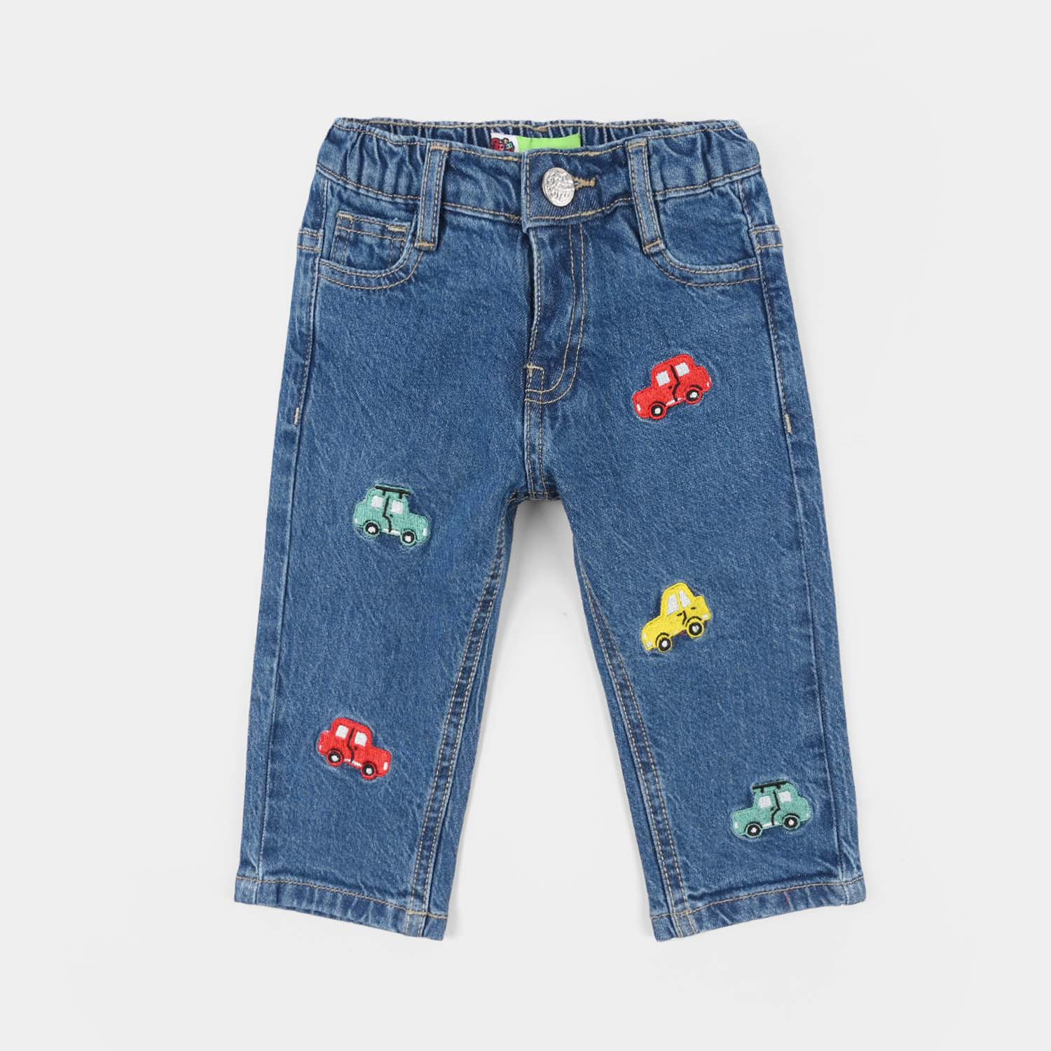Infant Boys Denim Viscose Pant (Lets Go) - Mid Blue