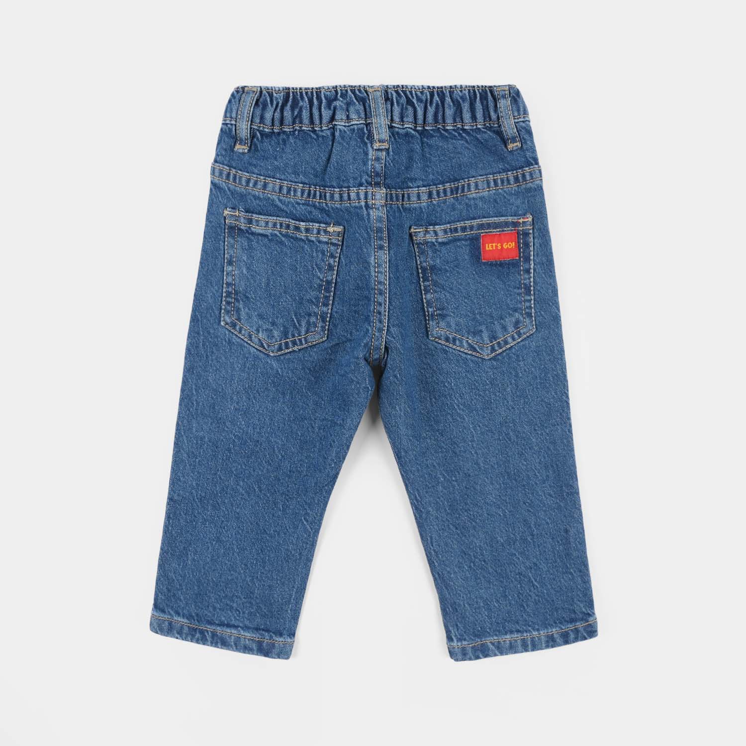 Infant Boys Denim Viscose Pant (Lets Go) - Mid Blue - Image 4