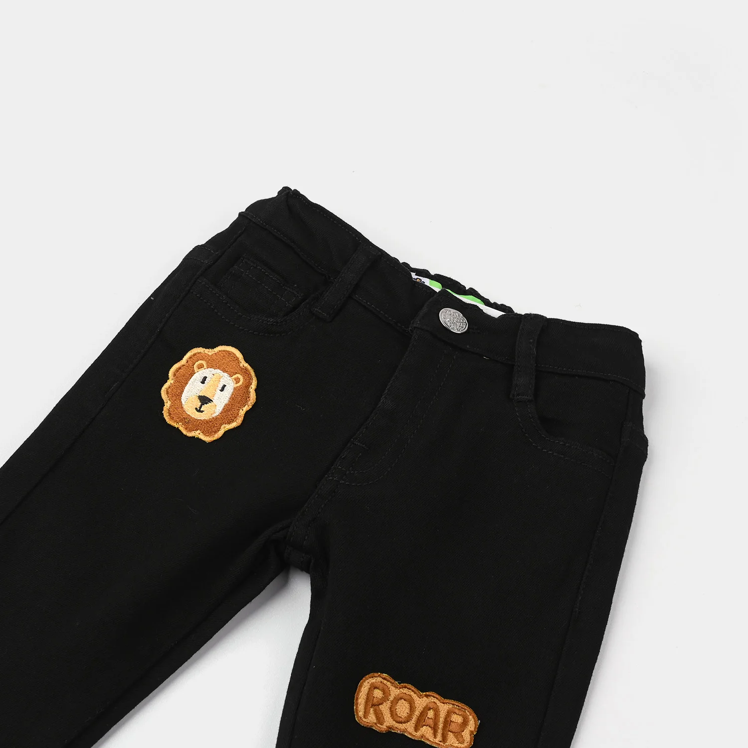Infant Boys Denim Viscose Pants (Roar) - Black - Image 2