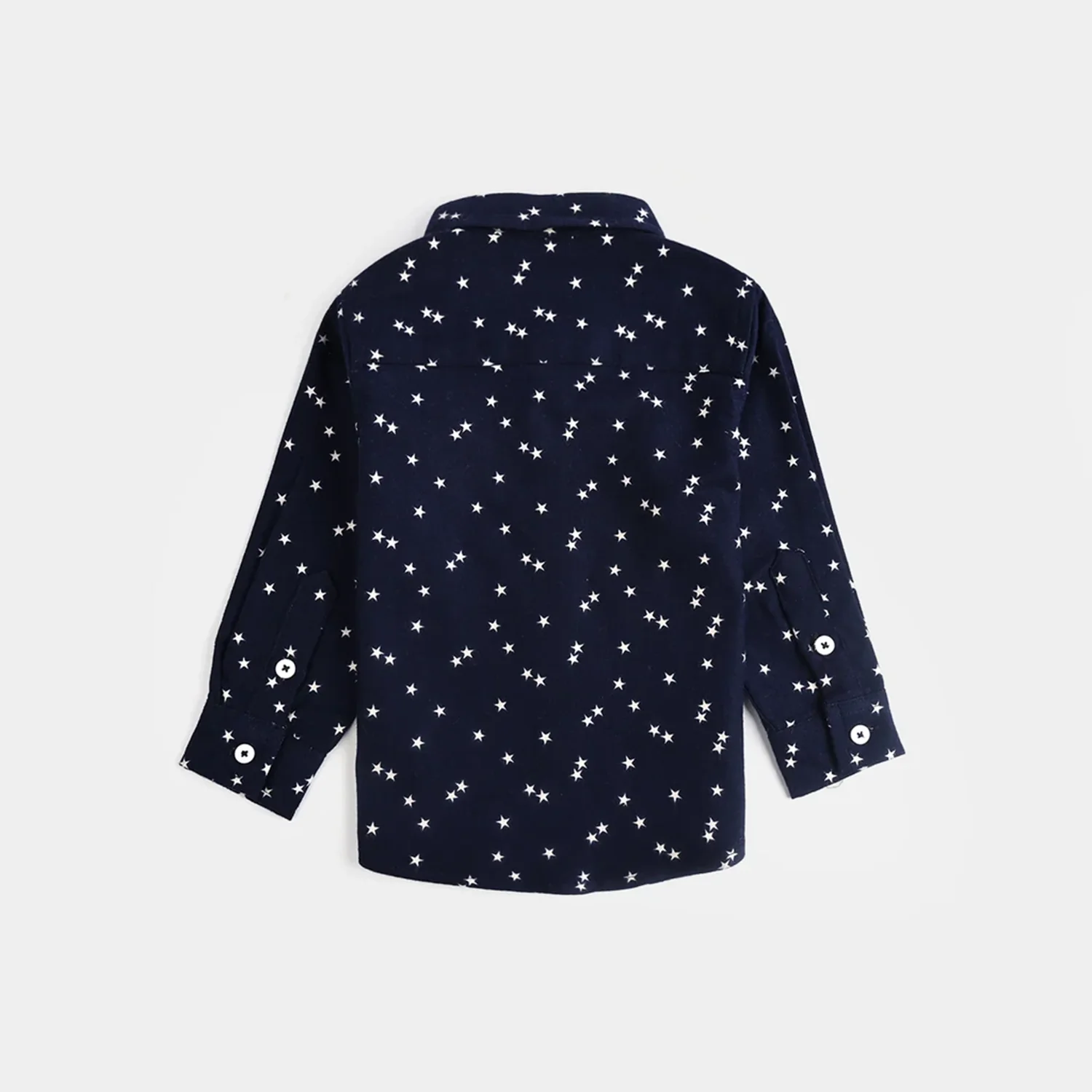 Infant Boys Flannel Shirt (Stars) - Navy - Image 3