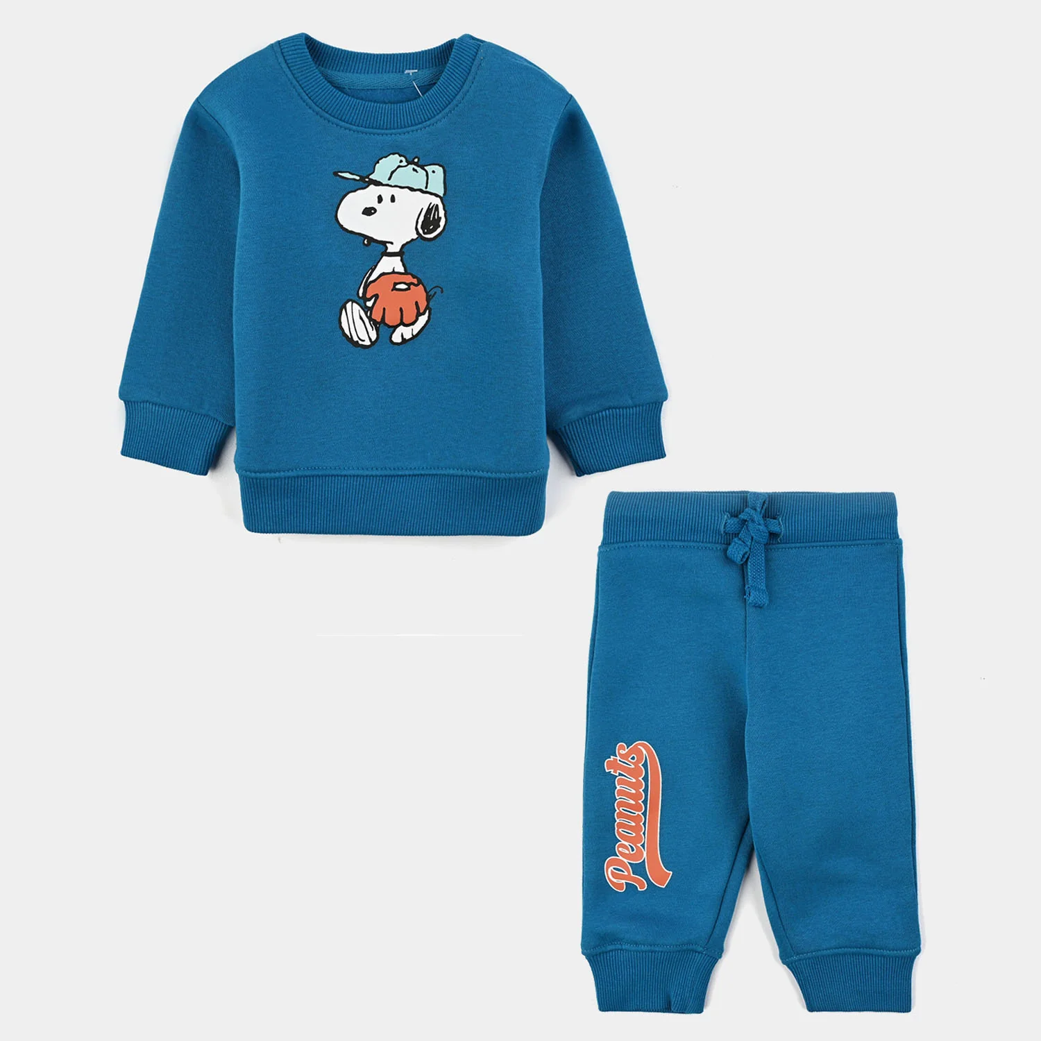 Infant Boys Fleece 2 Piece Suit Peanut - Teal Blue