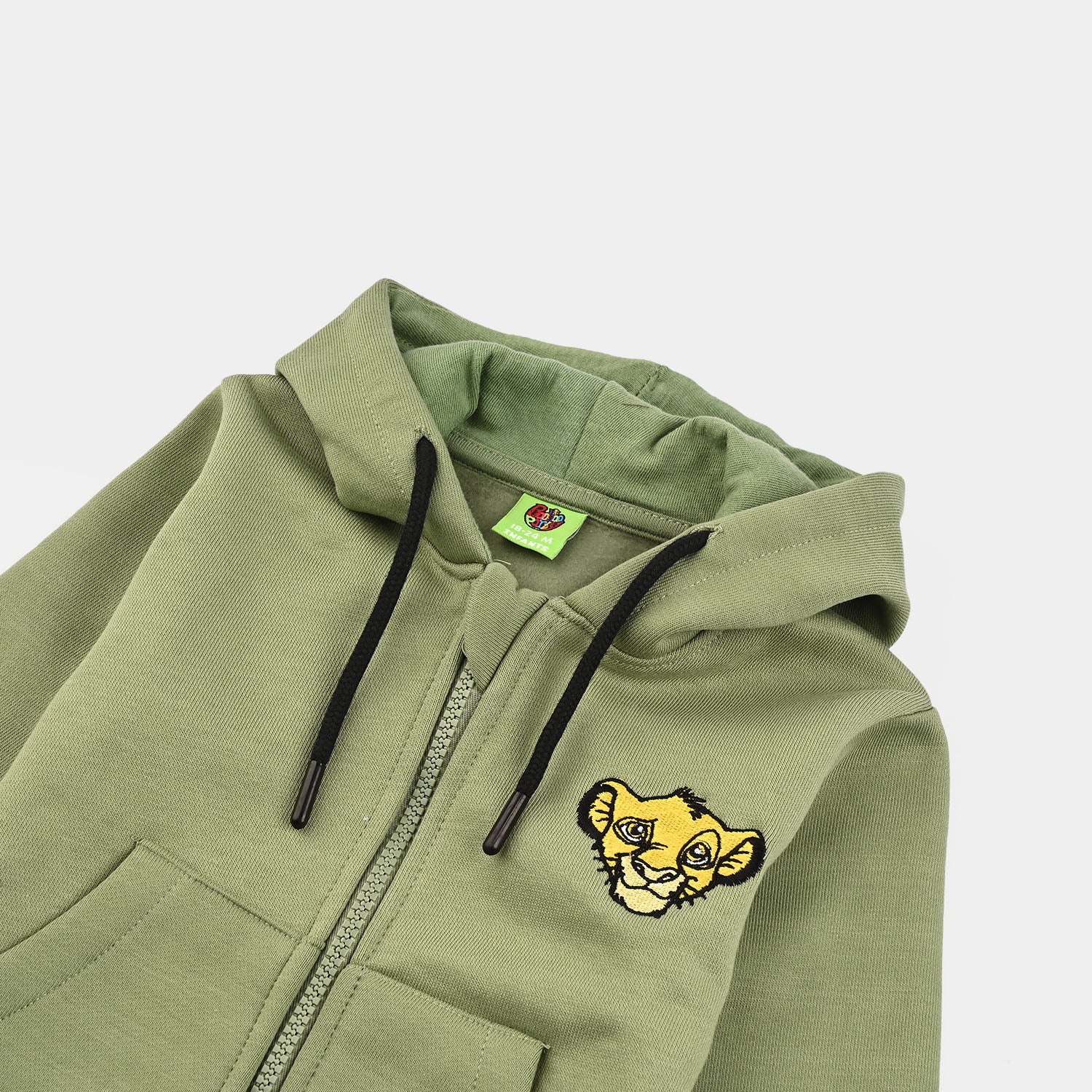 Infant Boys Fleece Jacket Lion-GREEN - Image 2
