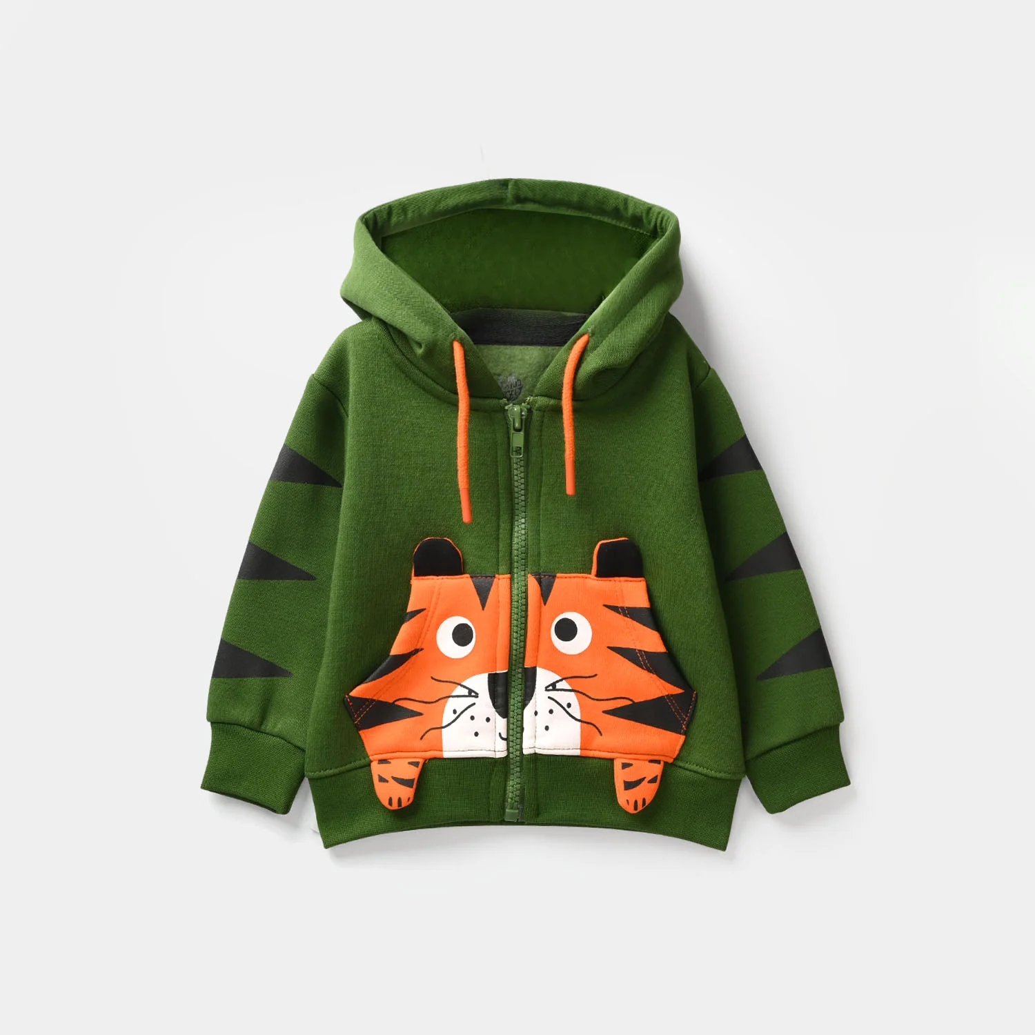 Infant Boys Fleece Knitted Jacket Little & Wild - Olive Green