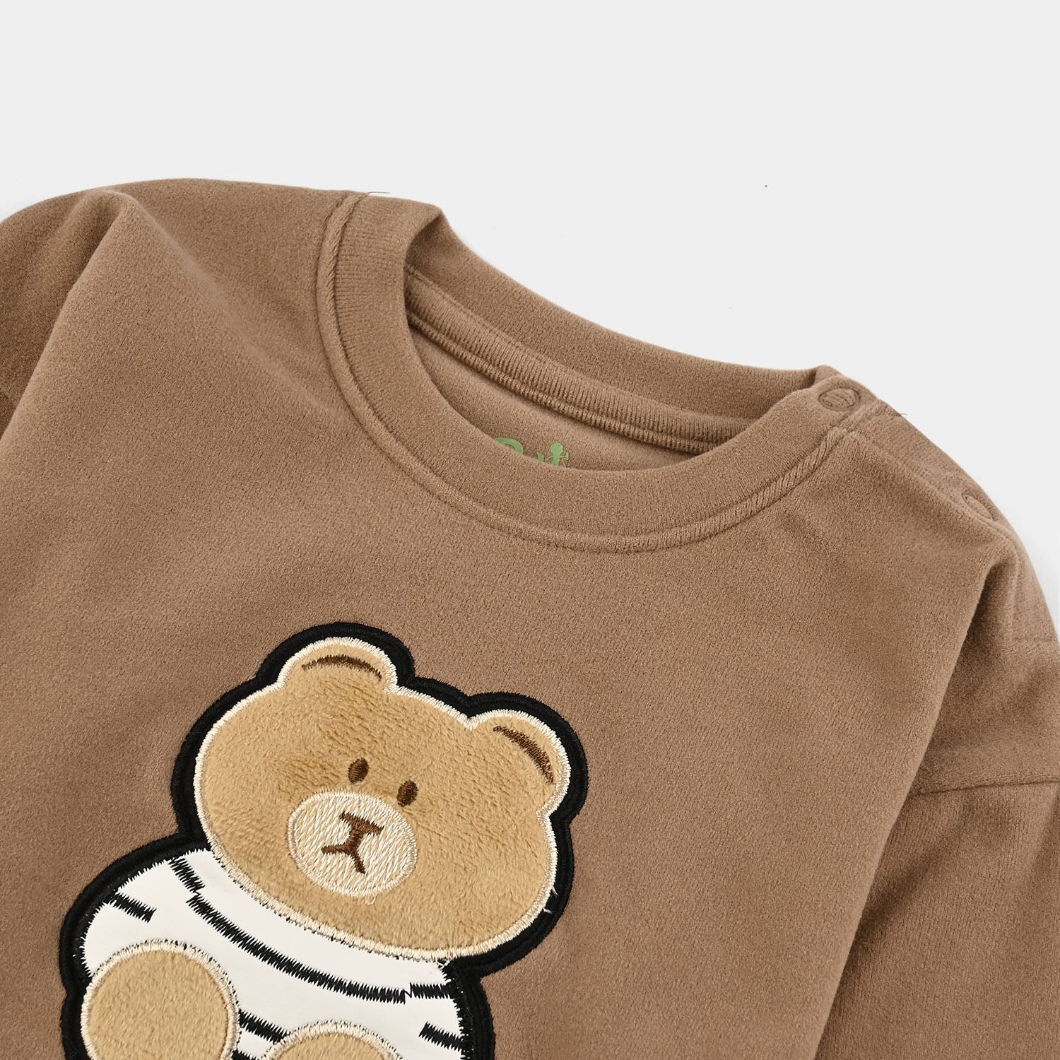 Infant Boys Fleece Sweatshirt Bear - Brown - Image 2