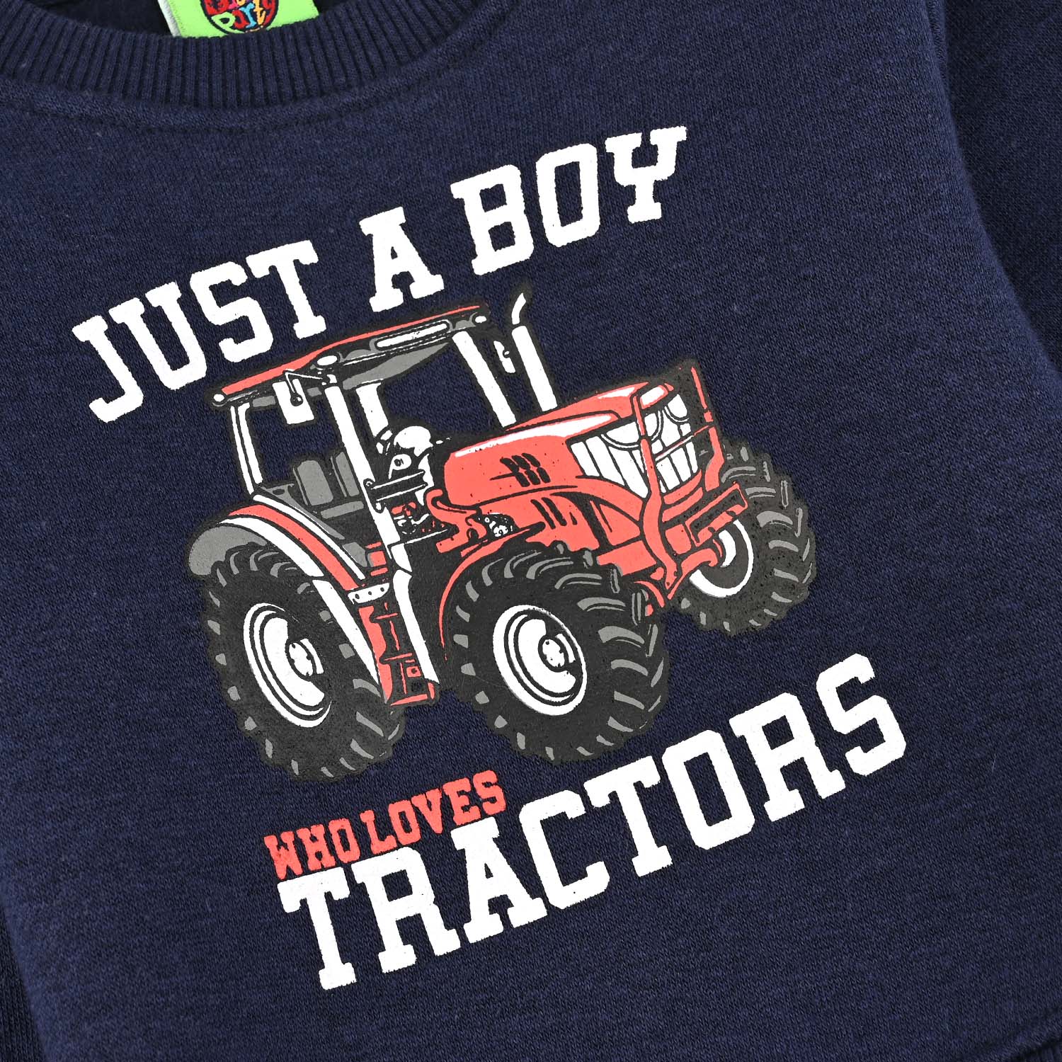 Infant Boys Fleece Sweatshirt (Just a boy) - Navy - Image 3