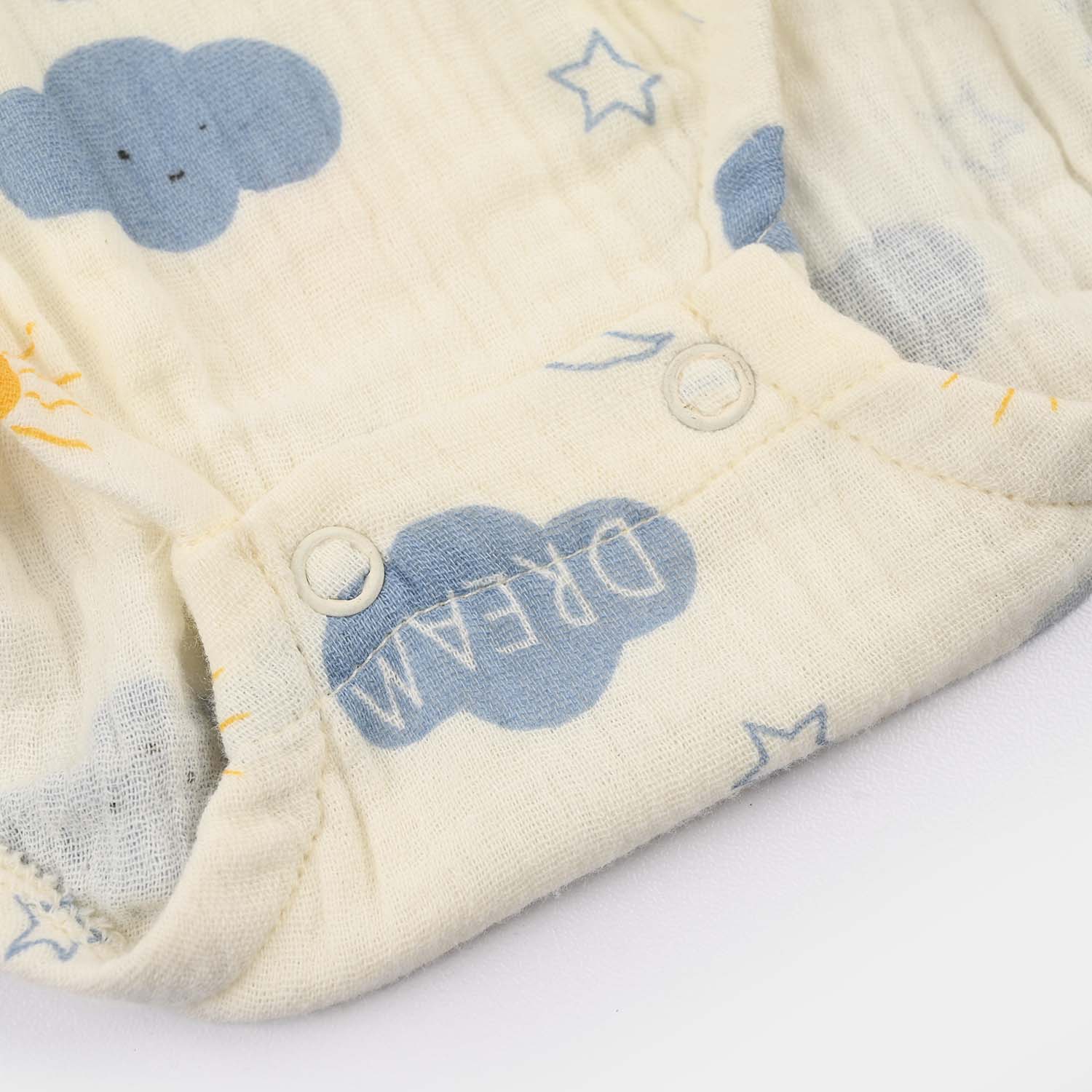 Infant Boys Gauze Woven Romper (Little Sunshine) - Off-White - Image 3