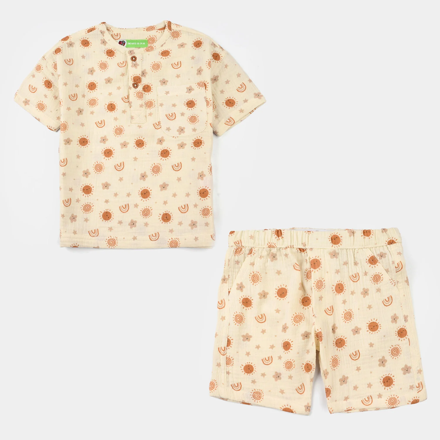 Infant Boys Gauze Woven Suit (Little Shine) – Off White