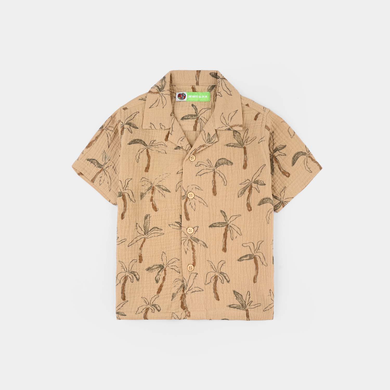 Infant Boys Gauze Woven Suit (Mini Jungle) - Brown/Green - Image 2