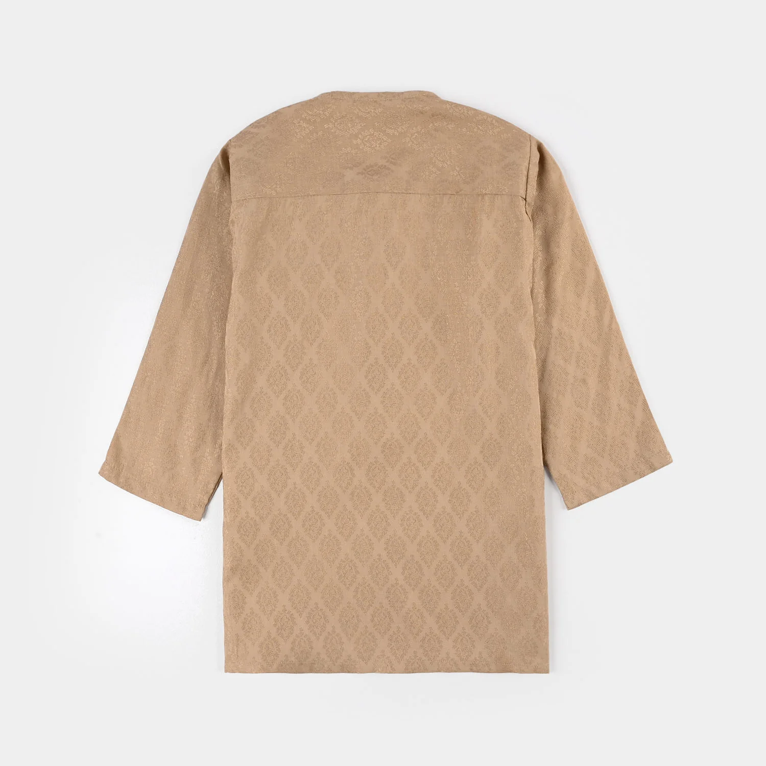 Infant Boys Jacquard Kurta Pajama (Khas) - Beige - Image 7