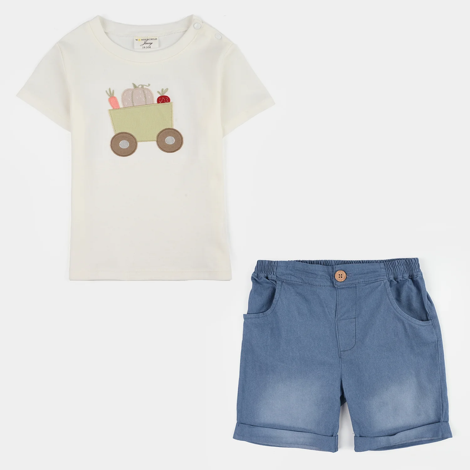 Infant Boys Jersey/Terry 2Pc Suit - Blue