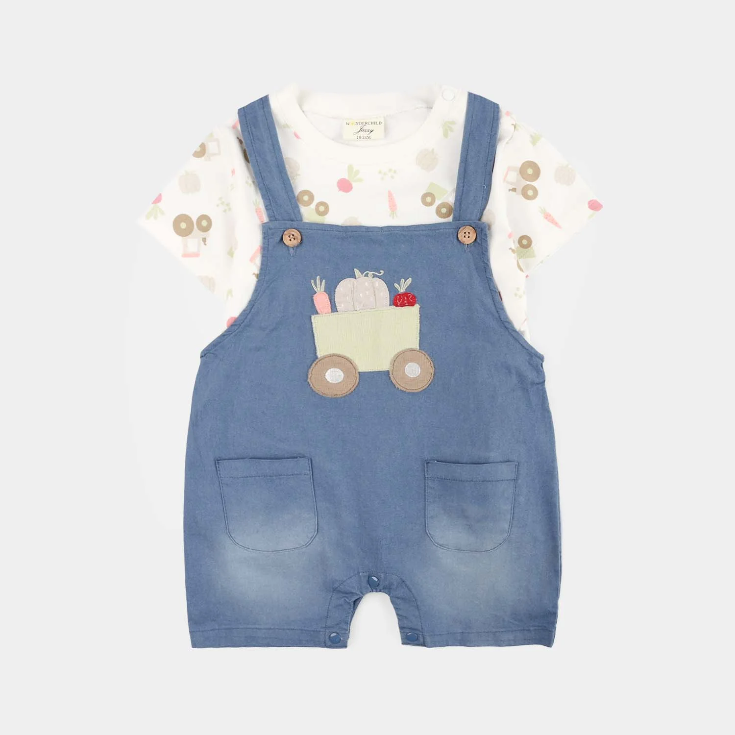 Infant Boys Jersey/Terry 2Pc Suit - Navy